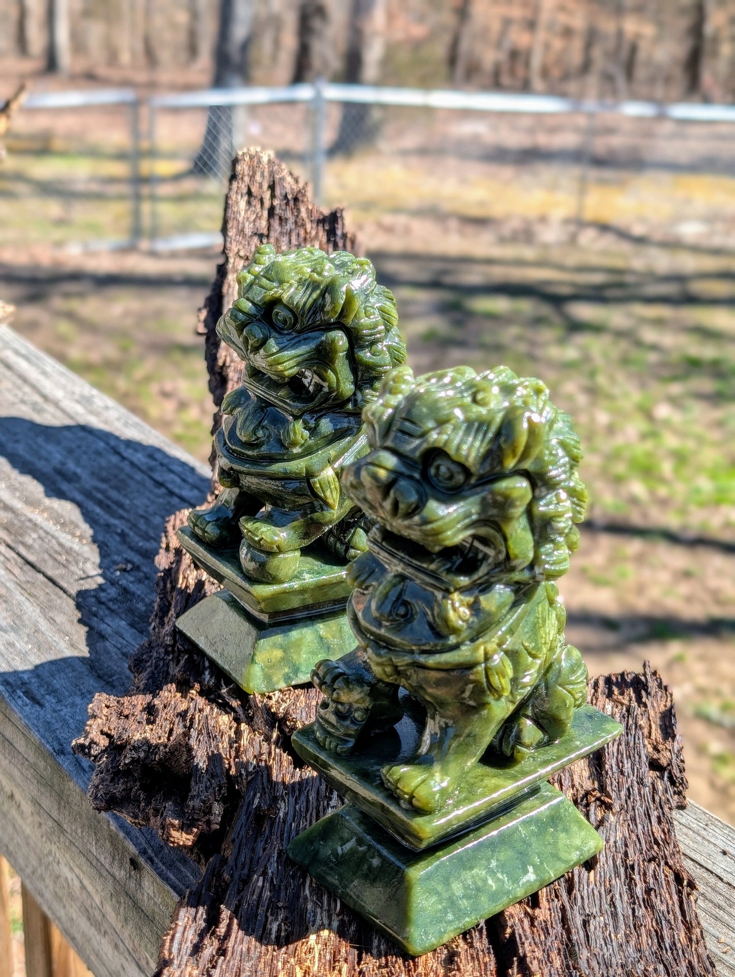 Set of Green Jade Dragon Book Ends