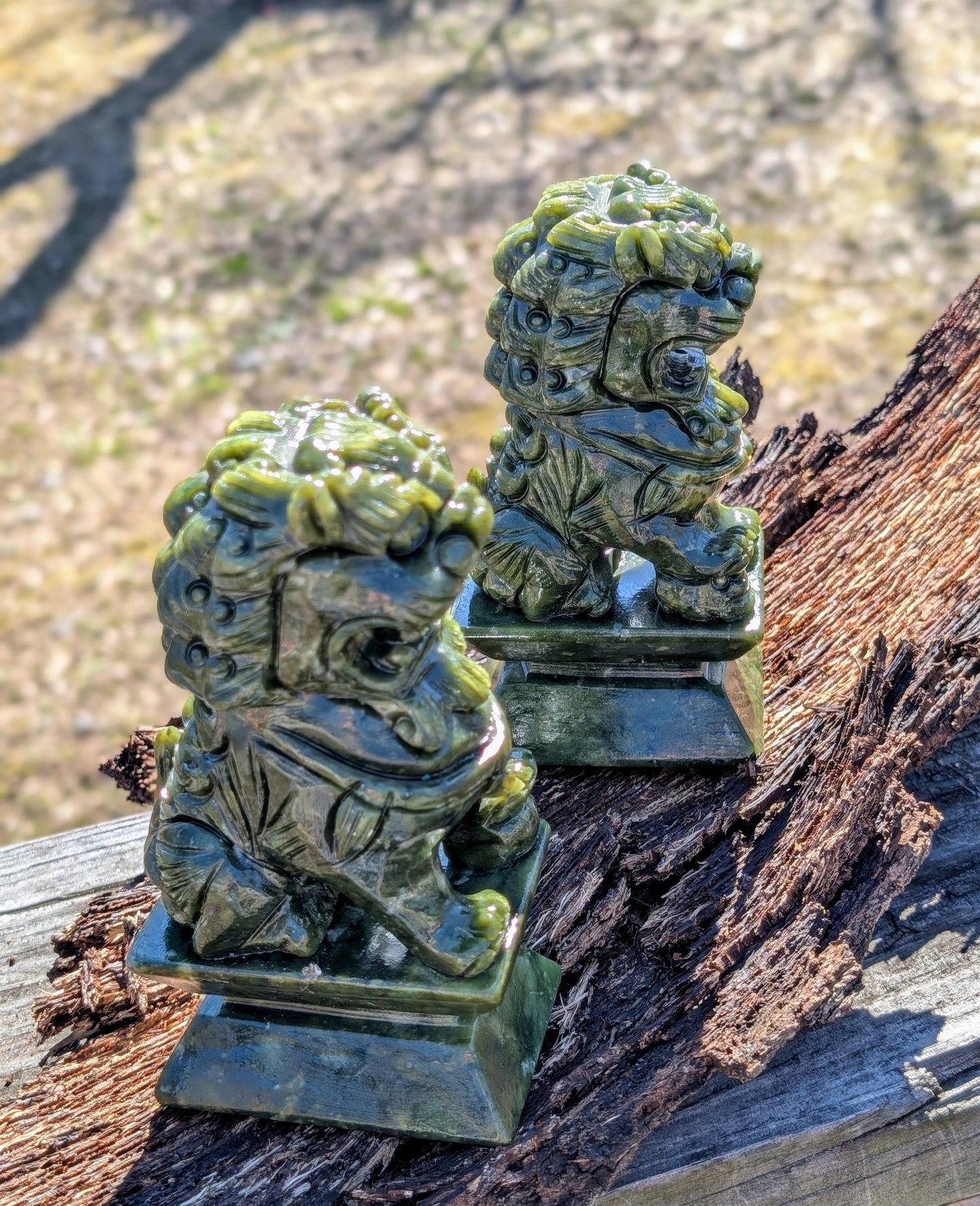 Set of Green Jade Dragon Book Ends
