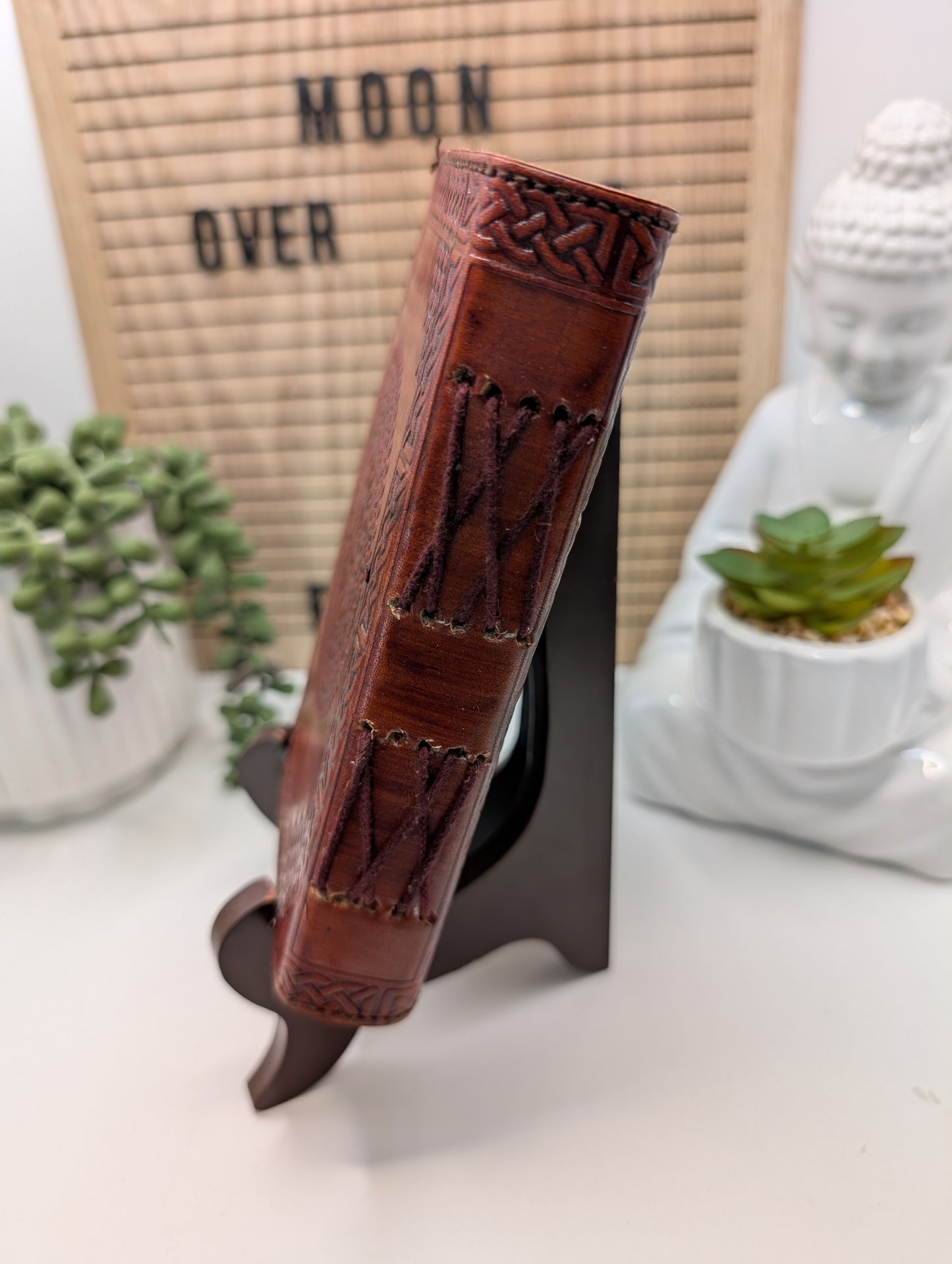 Brown Leather Journal with Metal Clasp Closure