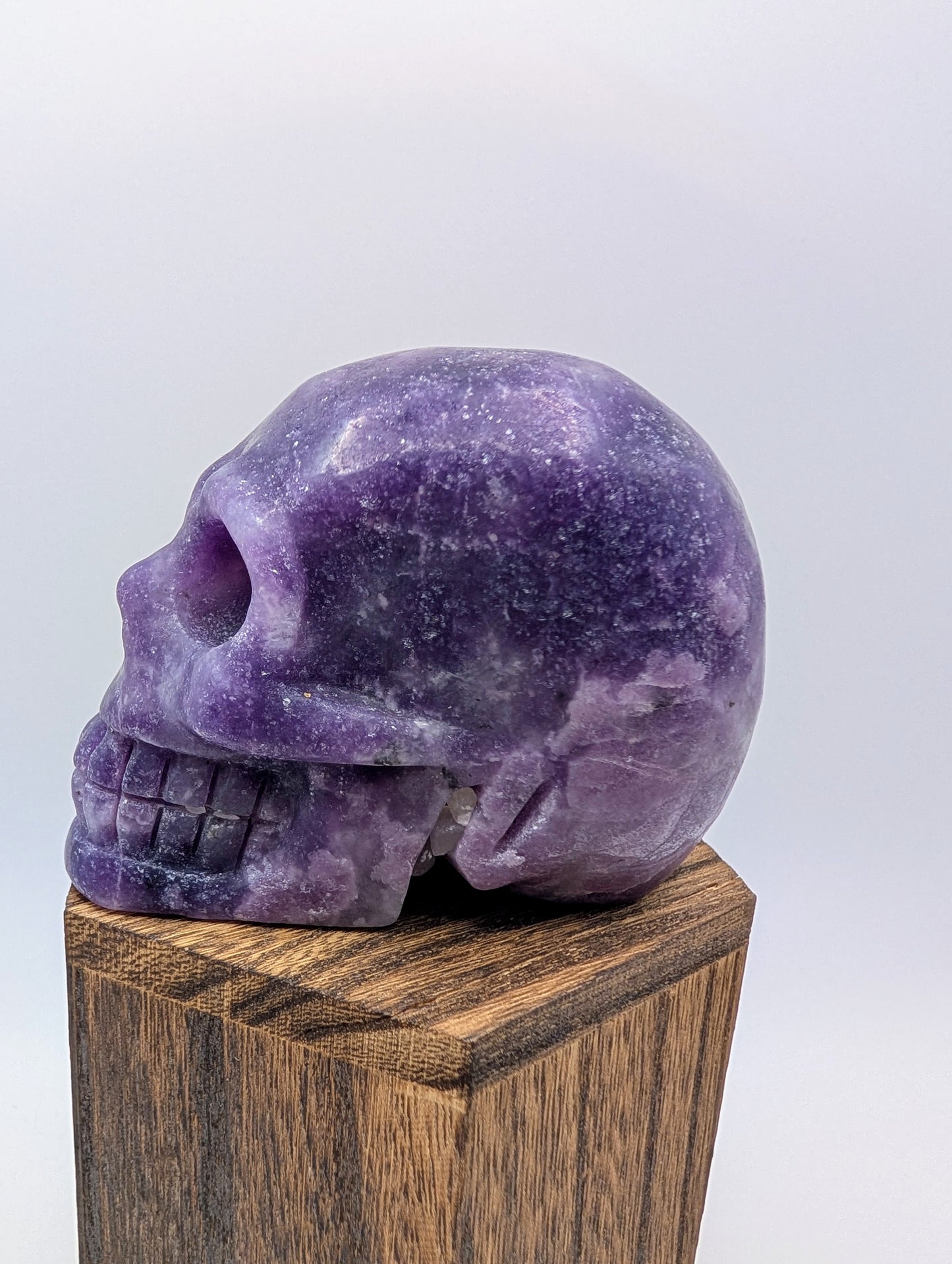 Lepidolite Crystal Skulls - Purple Mica