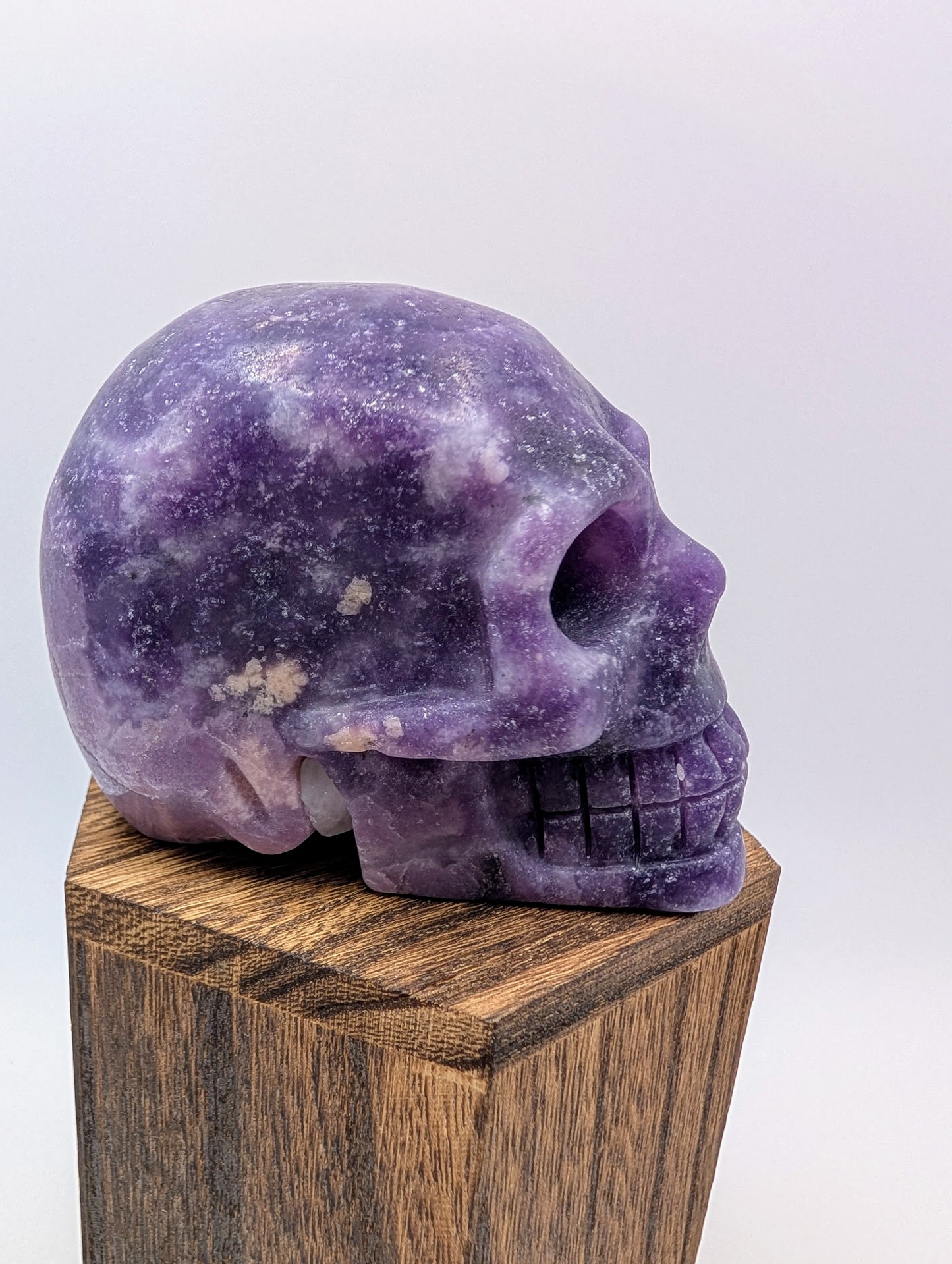 Lepidolite Crystal Skulls - Purple Mica