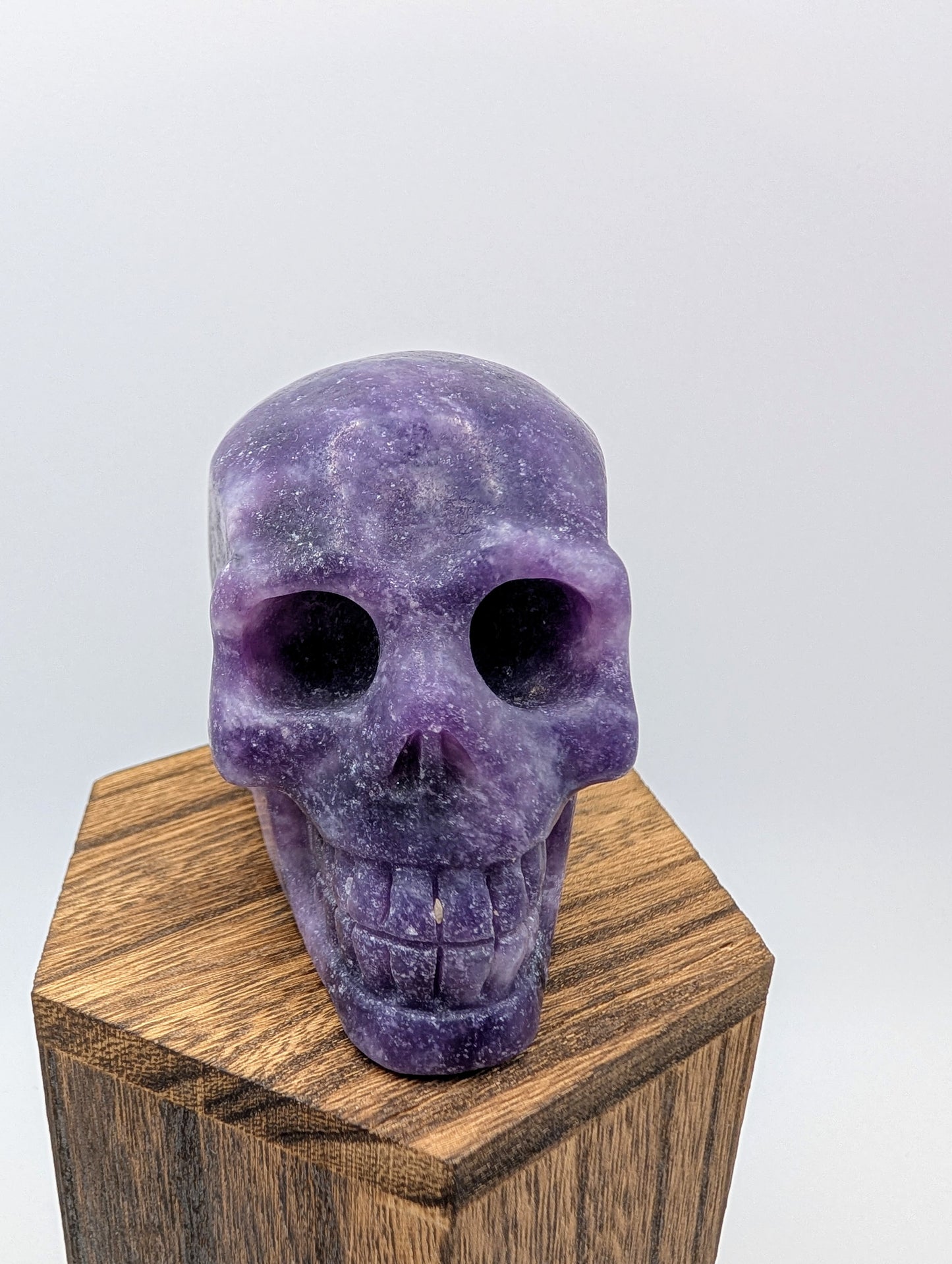 Lepidolite Crystal Skulls - Purple Mica