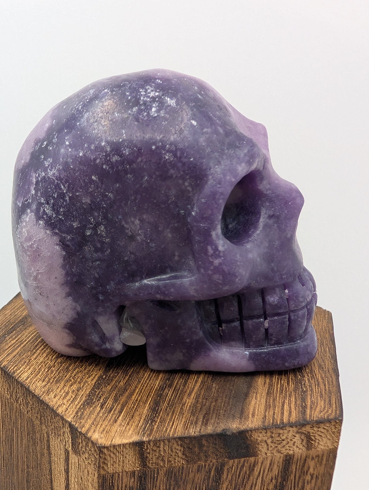 Lepidolite Crystal Skulls - Purple Mica