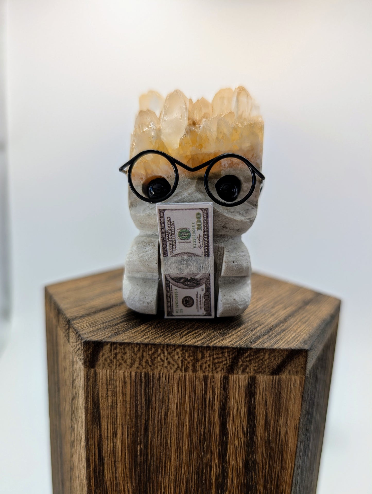 Crystal Hedgehog Rock Buddies with "Money" - Adorable and Useful for Manifesting!