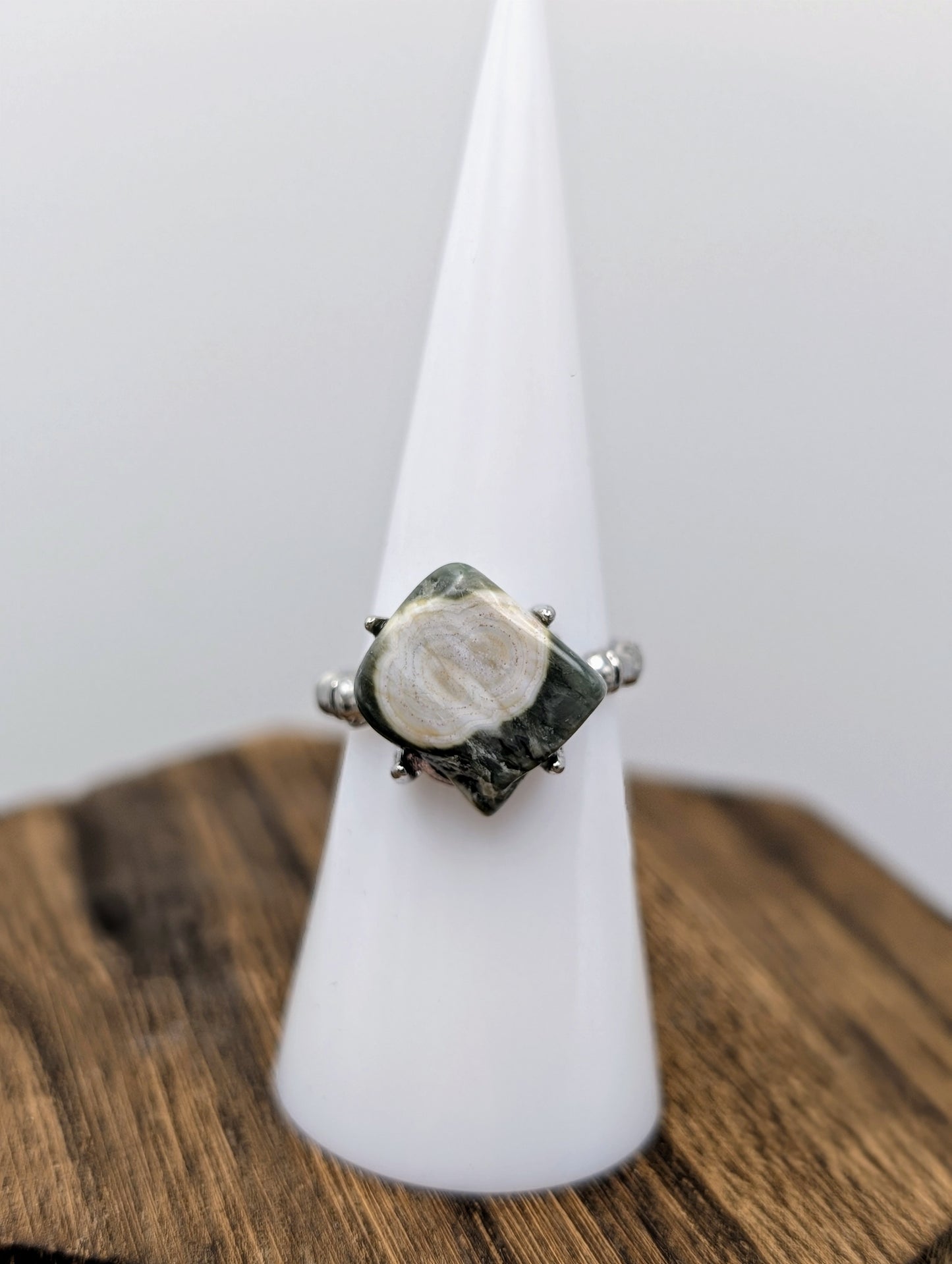 Semi Precious Crystal Gemstones & Birthstone Rings in Common Silver