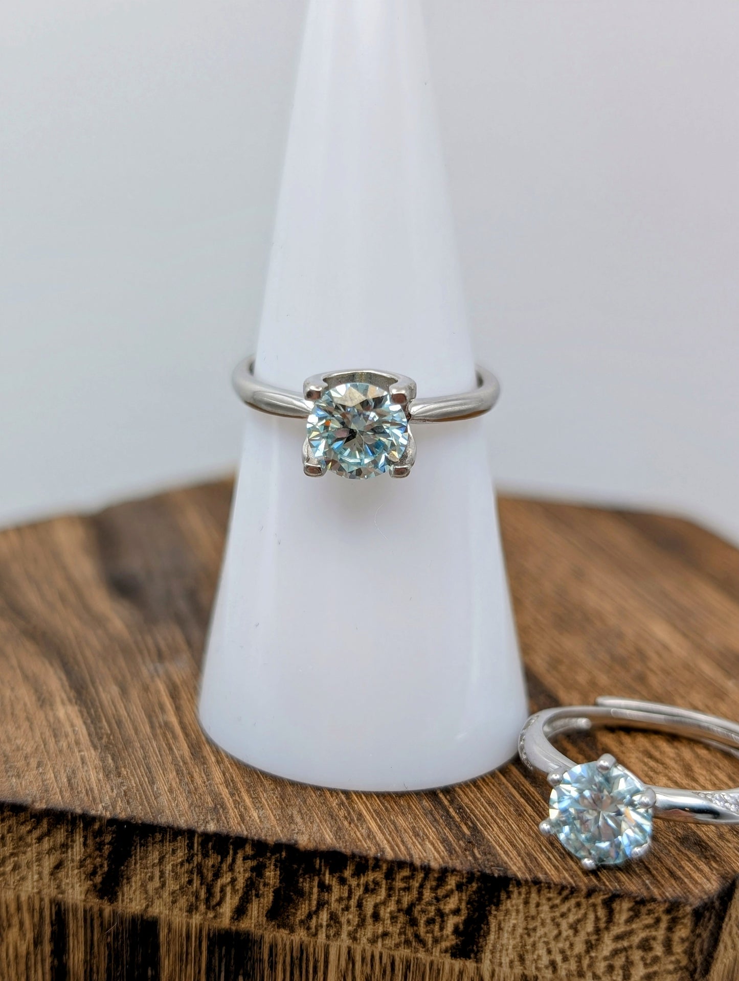 Semi Precious Crystal Gemstones & Birthstone Rings in Common Silver