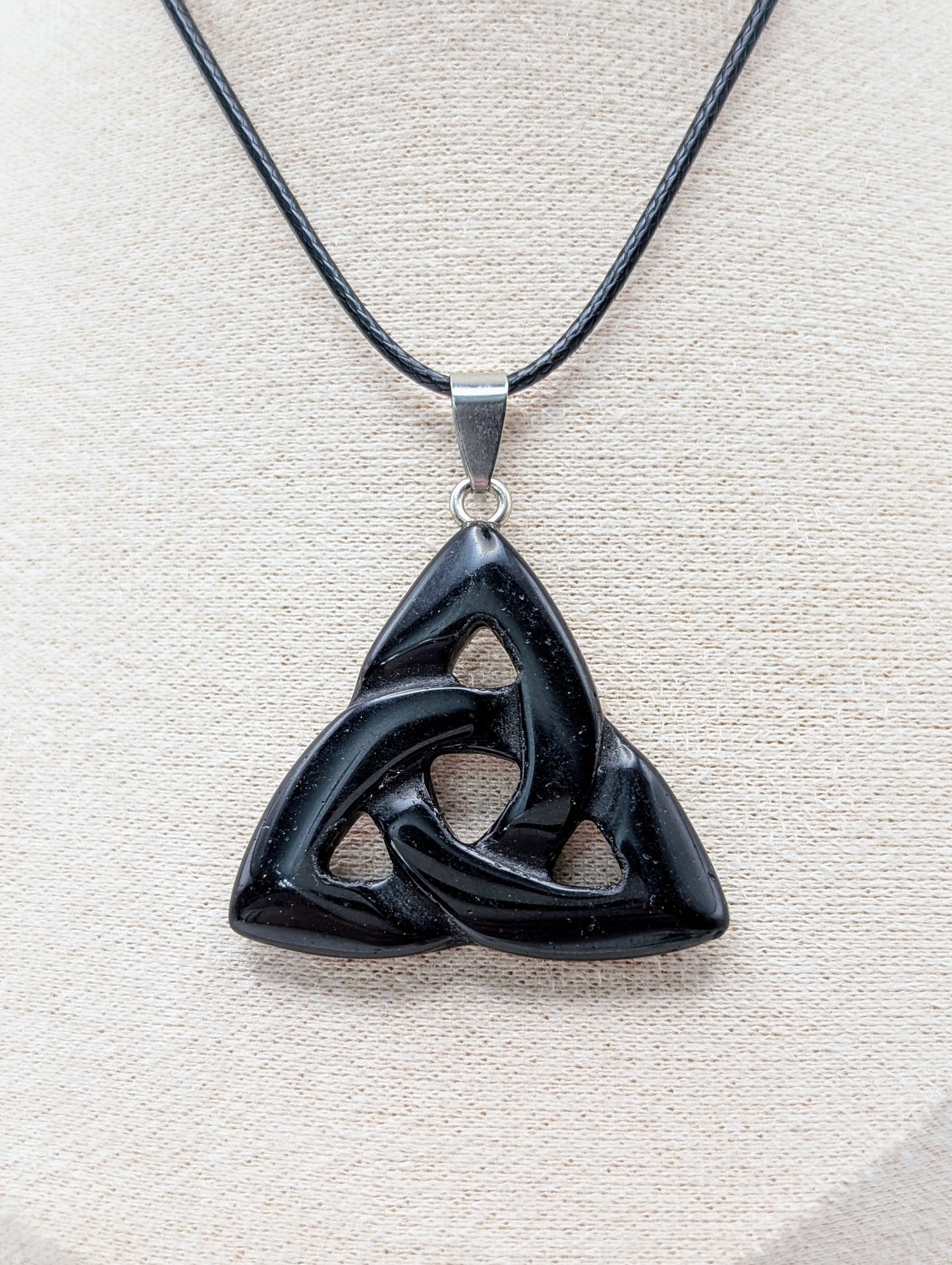 Crystal Stone - Celtic Knot Pendant Necklace