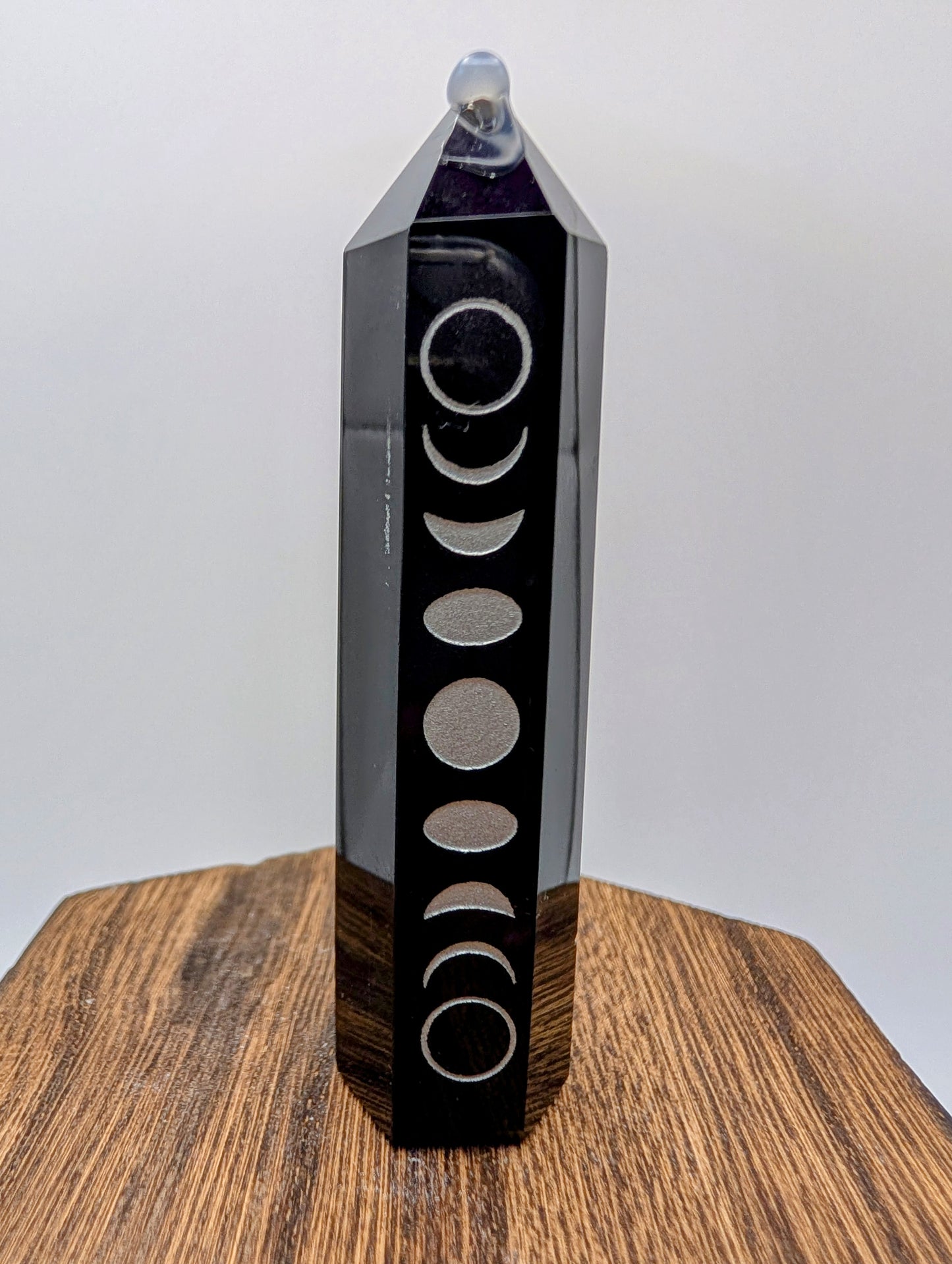 Crystal Points with Moon Cycles - 3" size Towers
