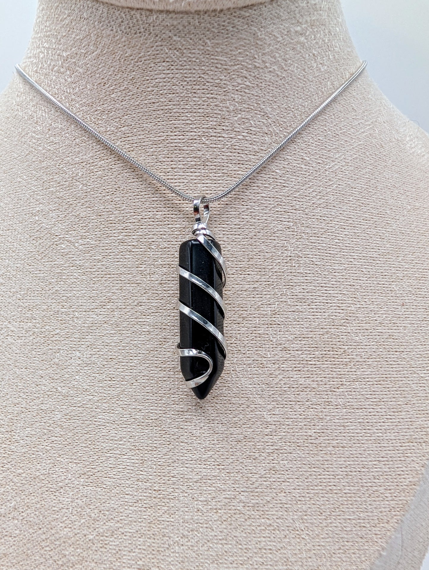 Crystal Point Pendant on Silver Chain