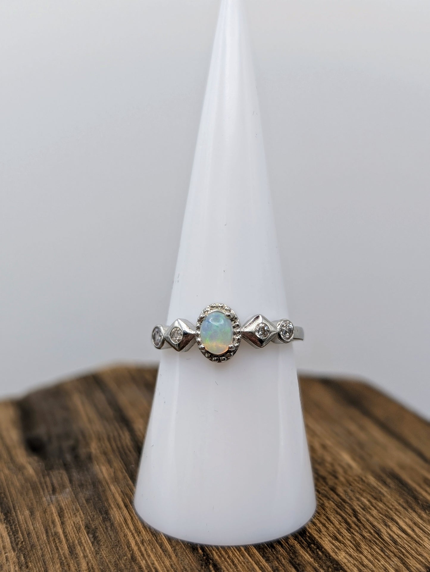 Semi Precious Crystal Gemstones & Birthstone Rings in Common Silver