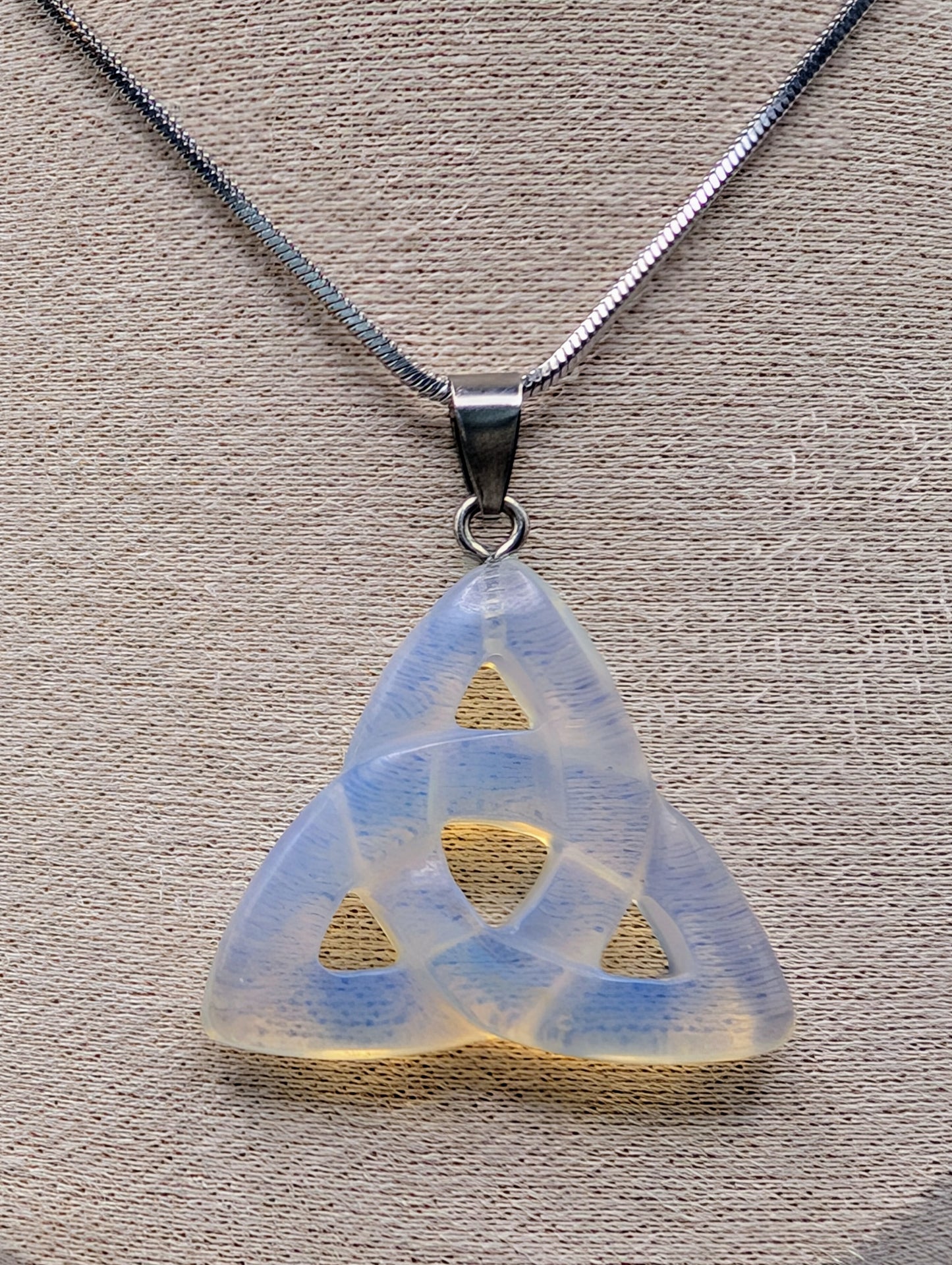 Crystal Stone - Celtic Knot Pendant Necklace