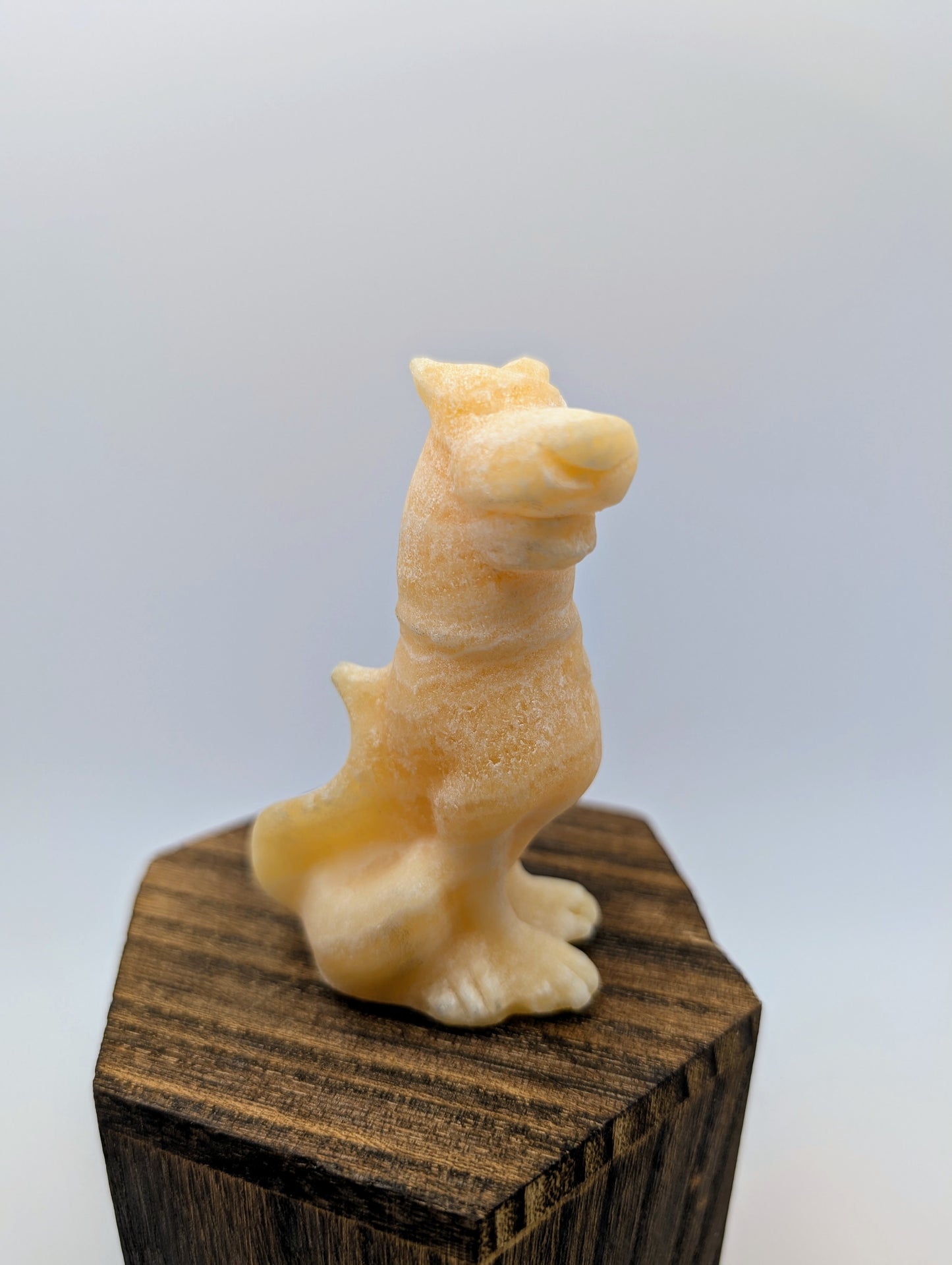 Scooby Doo Pink or Yellow Calcite Crystal Dog Carving