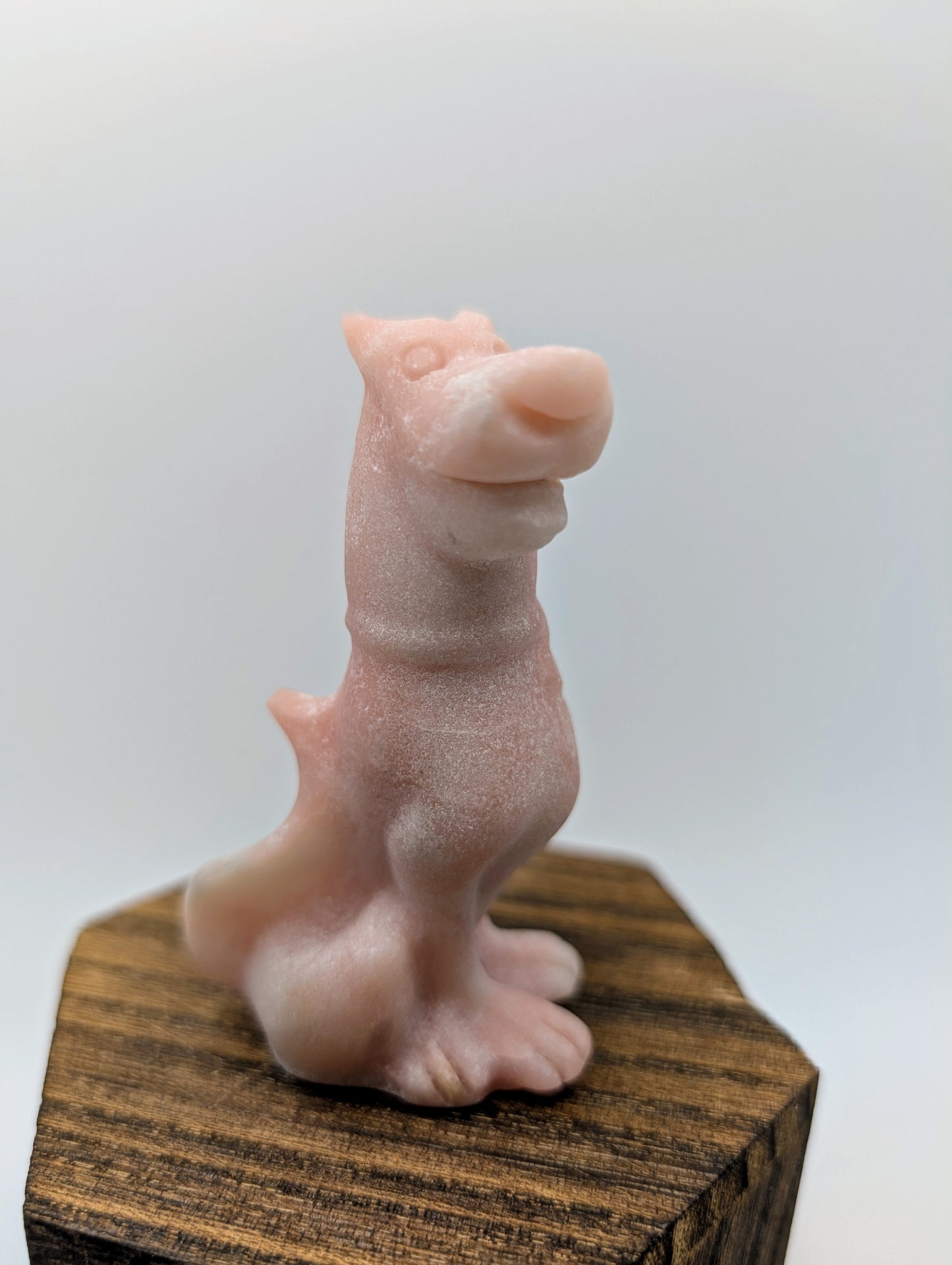 Scooby Doo Pink or Yellow Calcite Crystal Dog Carving