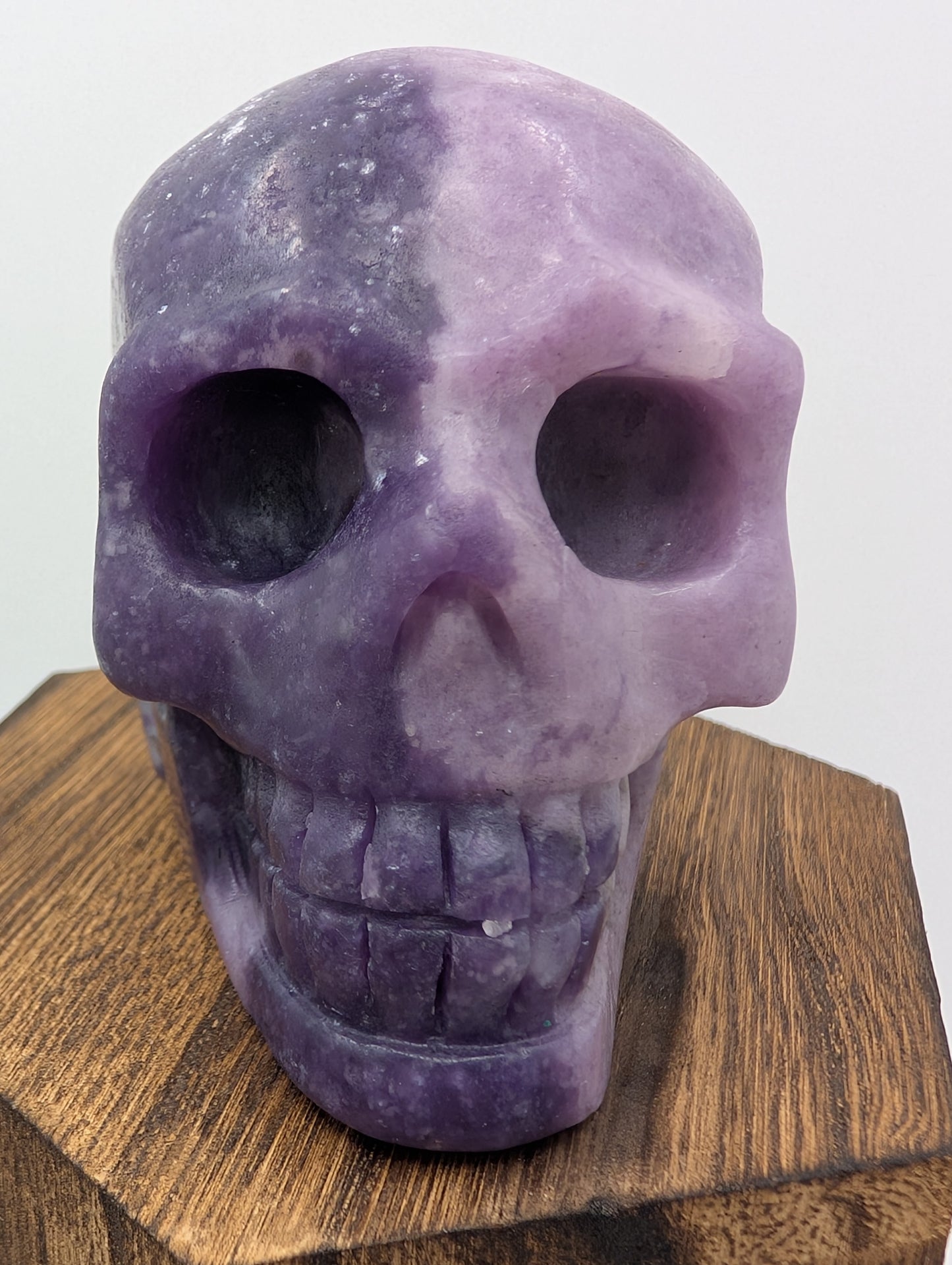 Lepidolite Crystal Skulls - Purple Mica