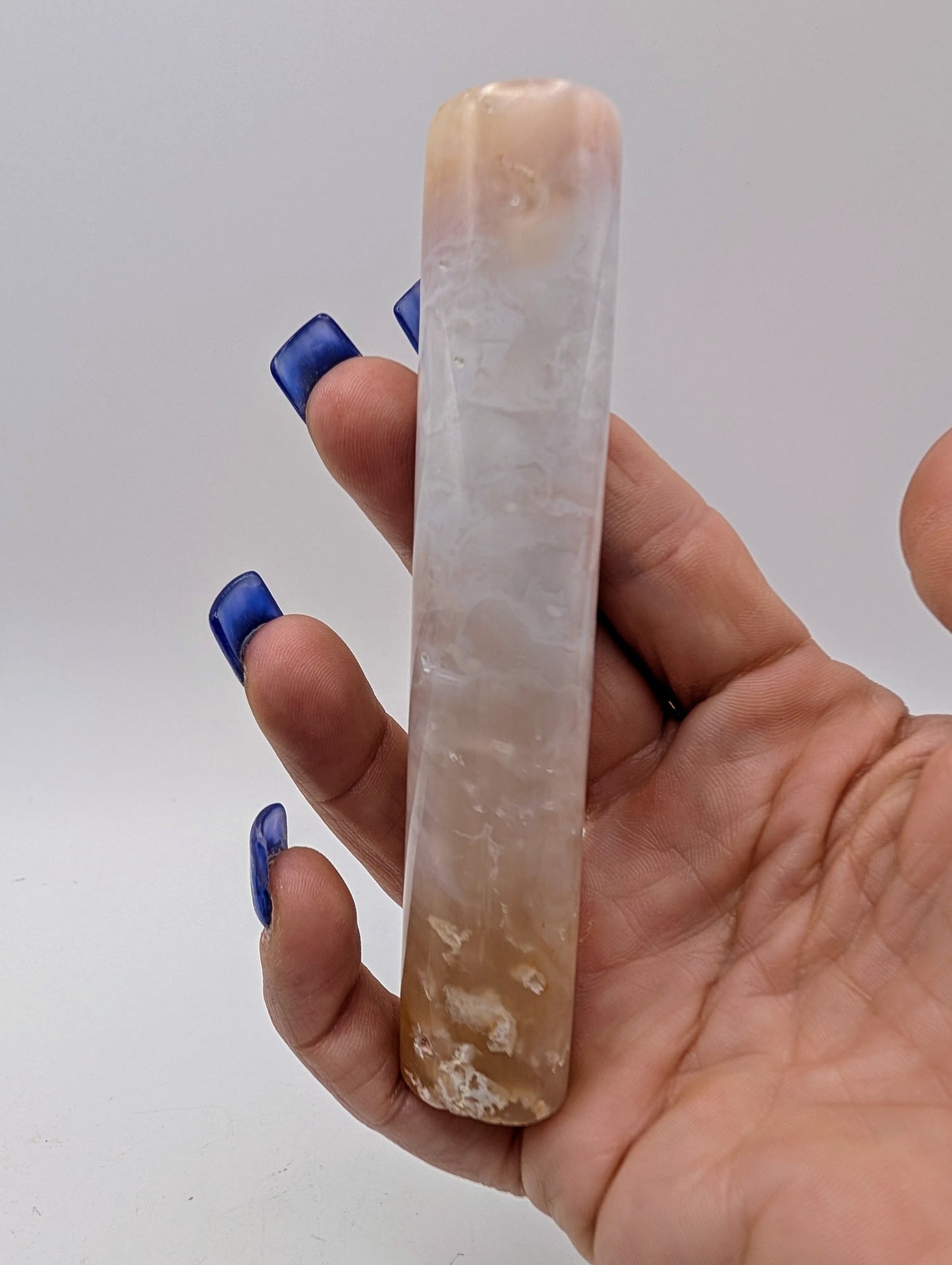 Pink Flower Agate Crystal Harmonizer
