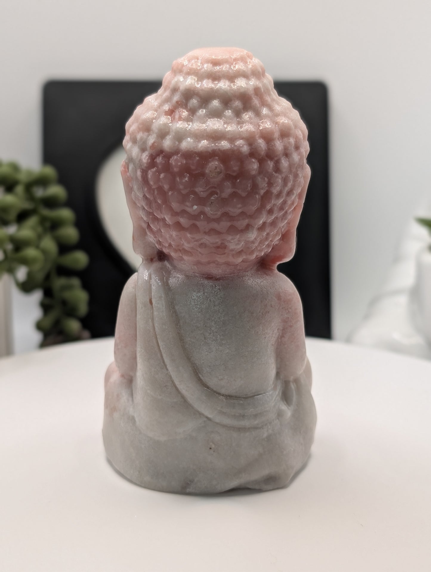 Pink Opal Buddha Statue - Statement Piece