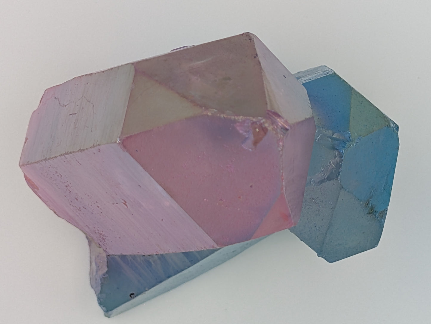 Blue & Pink Angel Aura Quartz Cluster
