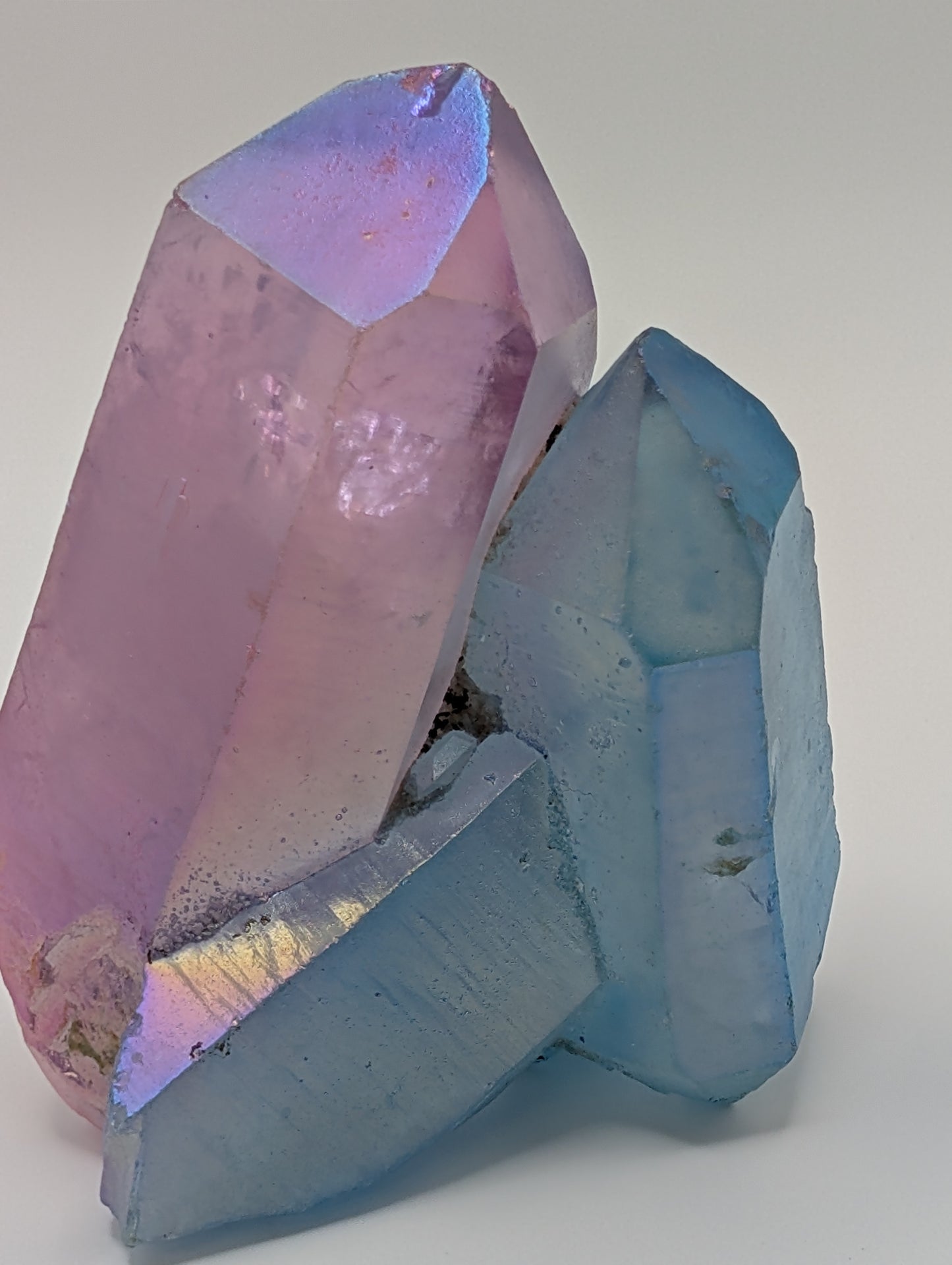 Blue & Pink Angel Aura Quartz Cluster