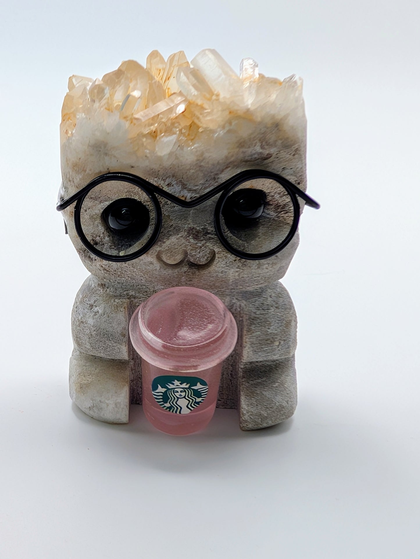 Crystal Hedgehogs Rock Buddies with Starbucks!!