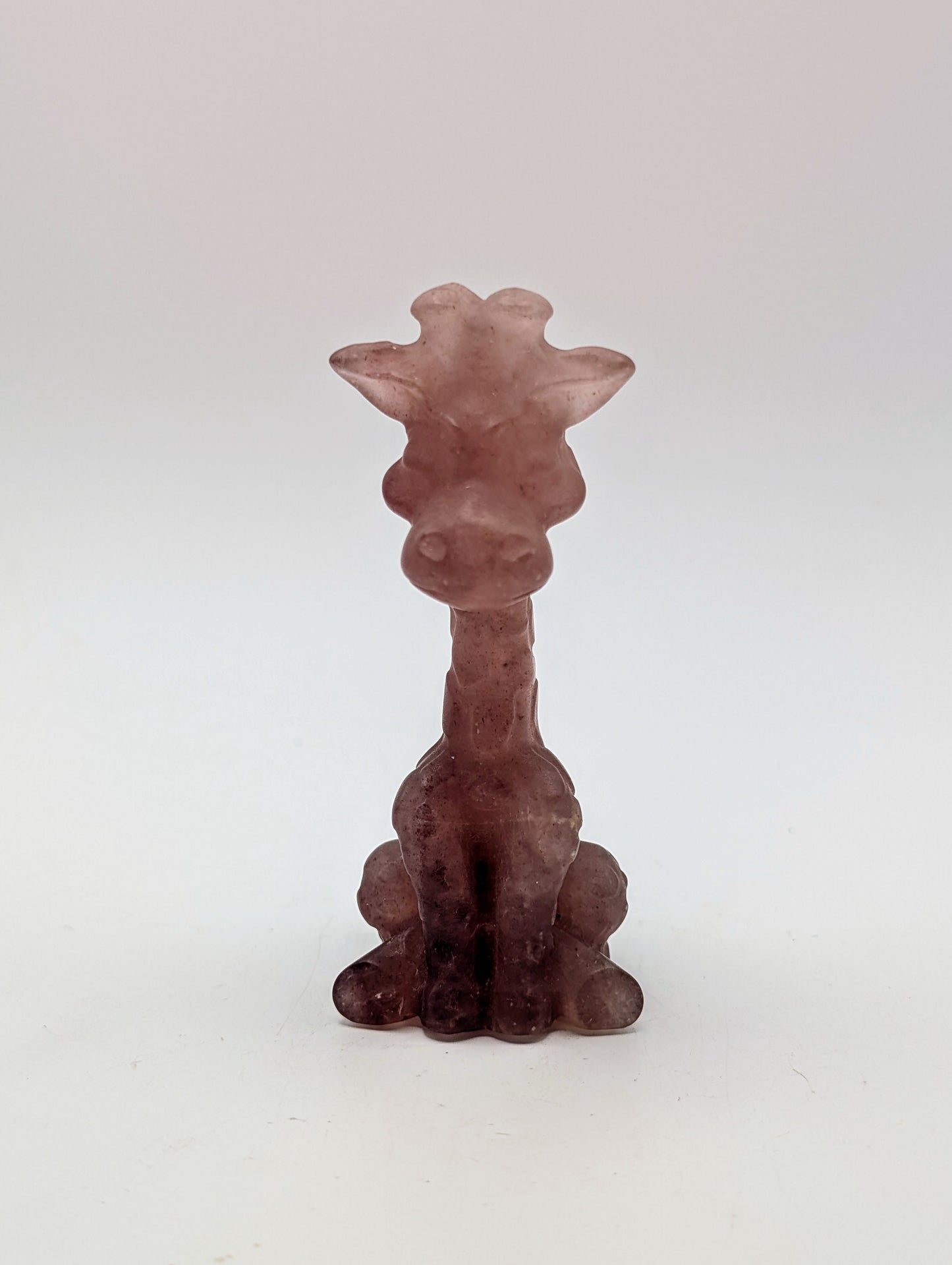 Crystal Giraffe Carvings in Various Stones