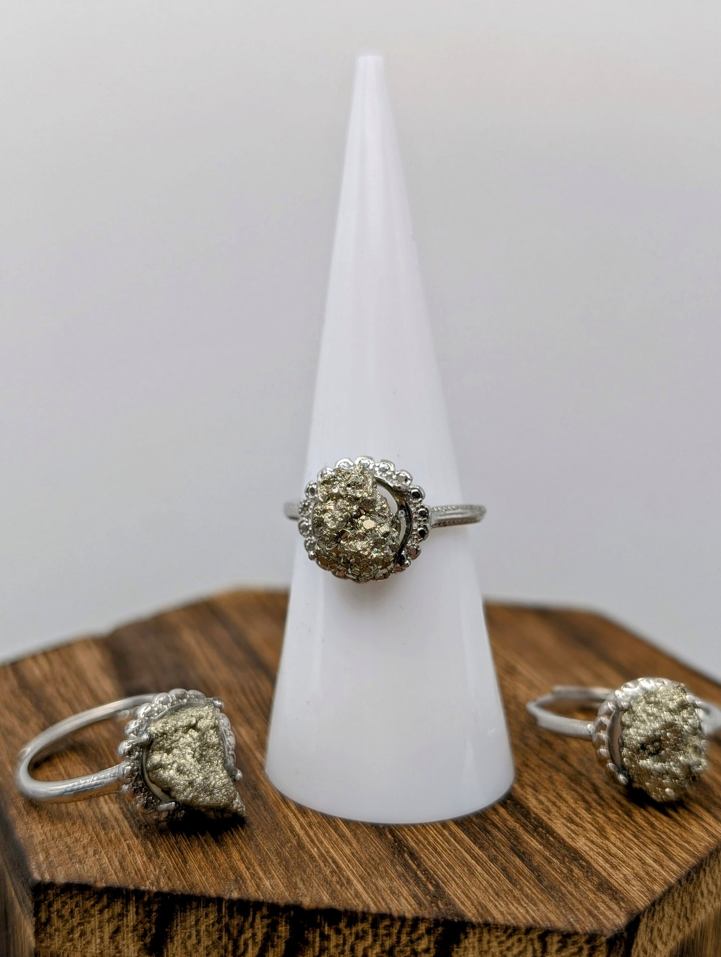 Semi Precious Crystal Gemstones & Birthstone Rings in Common Silver