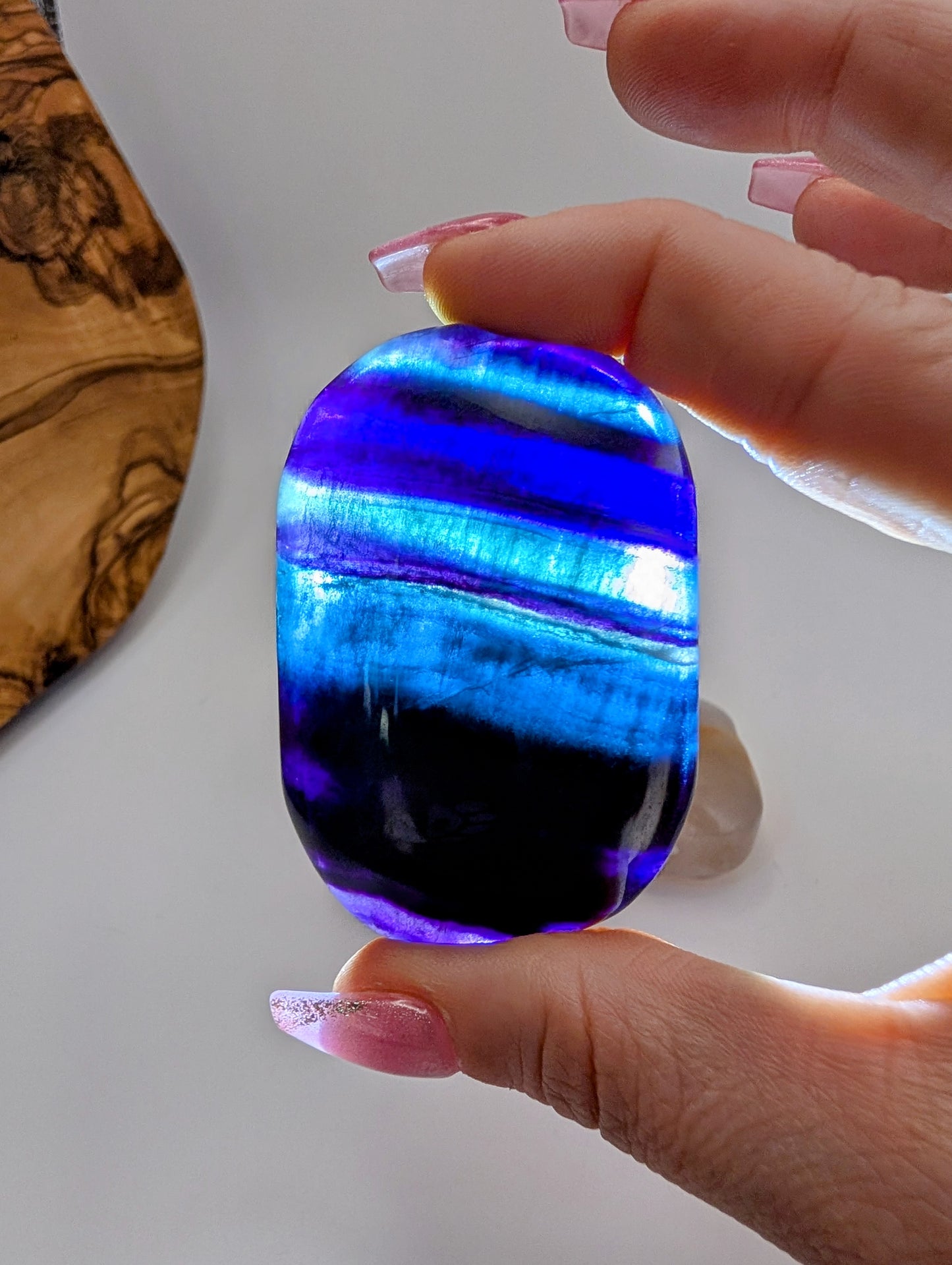 Rainbow Fluorite Palm Stone