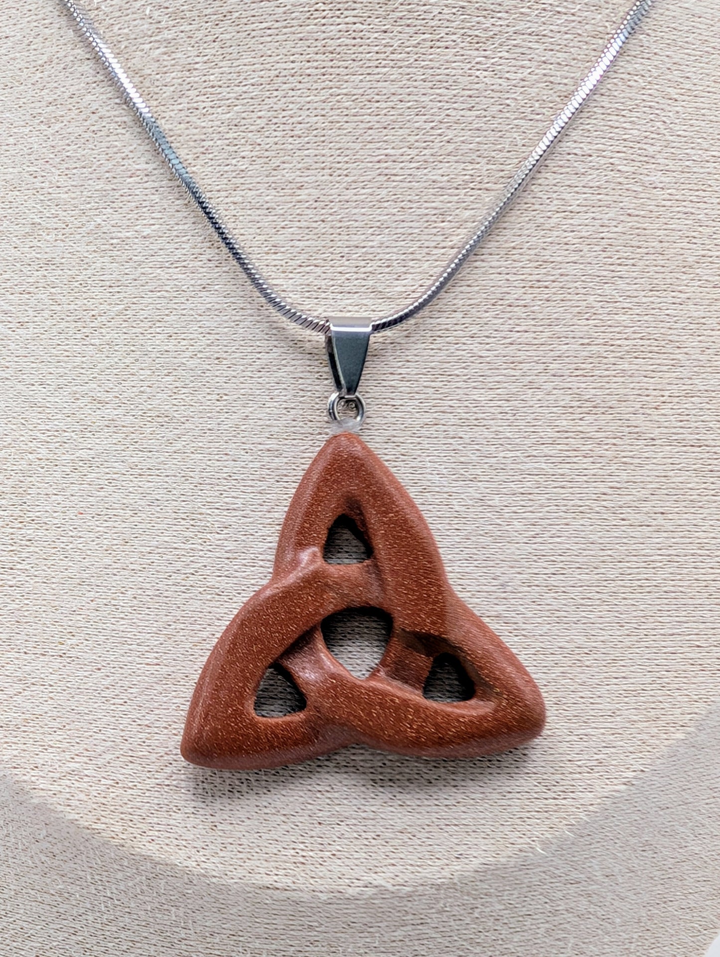 Crystal Stone - Celtic Knot Pendant Necklace