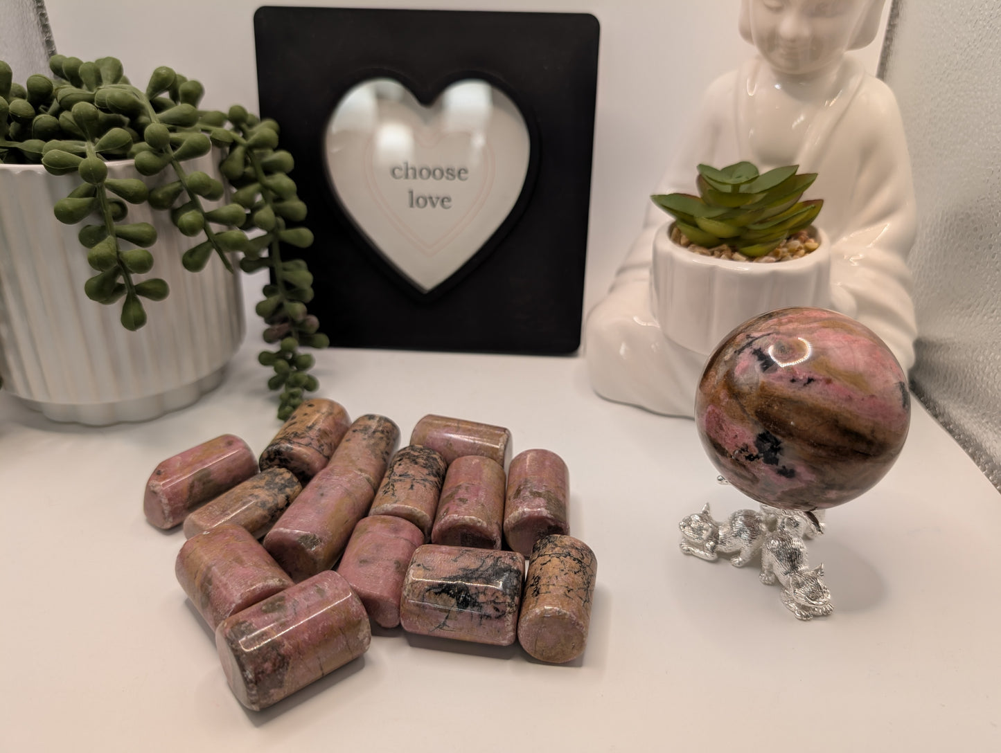Rhodonite "Barrel Shaped" Tumbles - Extremely Rare Shape - High Quality Stones from Pakistan
