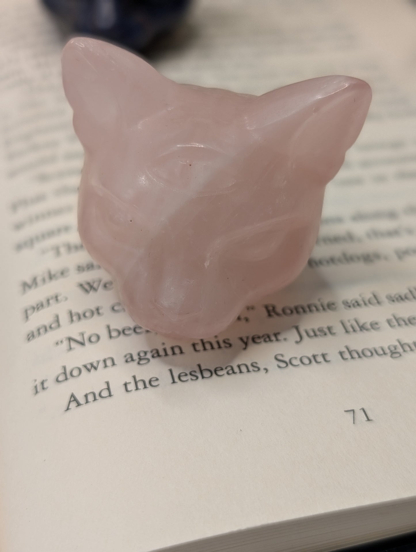 Crystal Cat Head with All-Seeing Eye – Carved Stone Spirit Totem