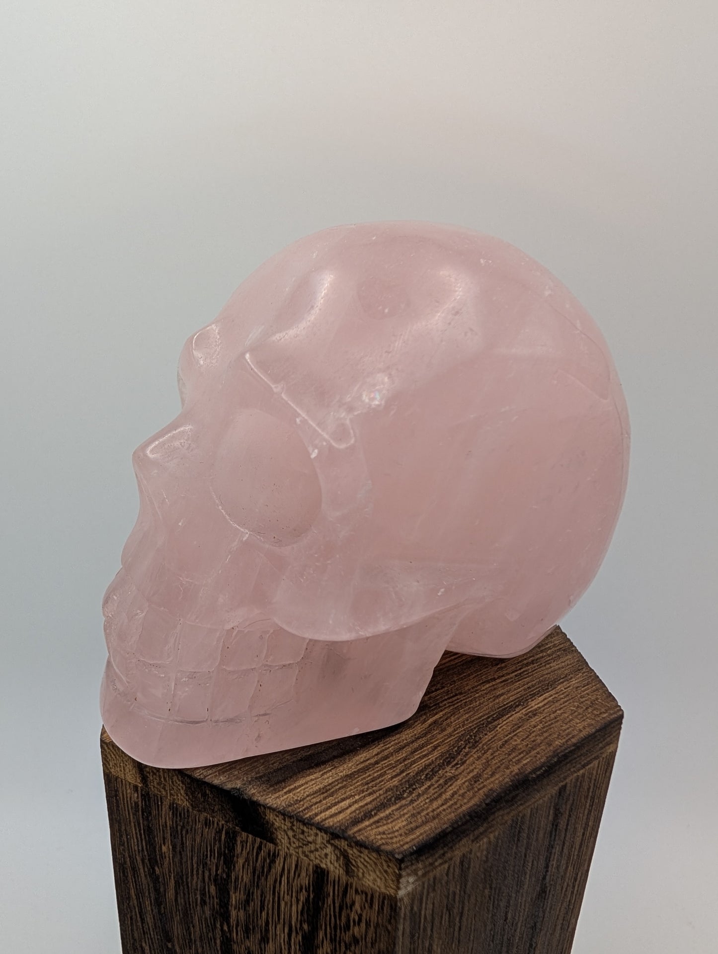 Rose Quartz Crystal Skull