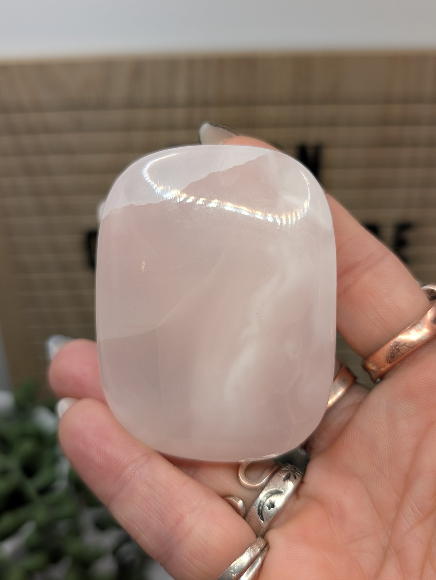 Rose Calcite Palm Stones - Gorgeous High Quality Shine & UV Reaction Stones from Pakistan!