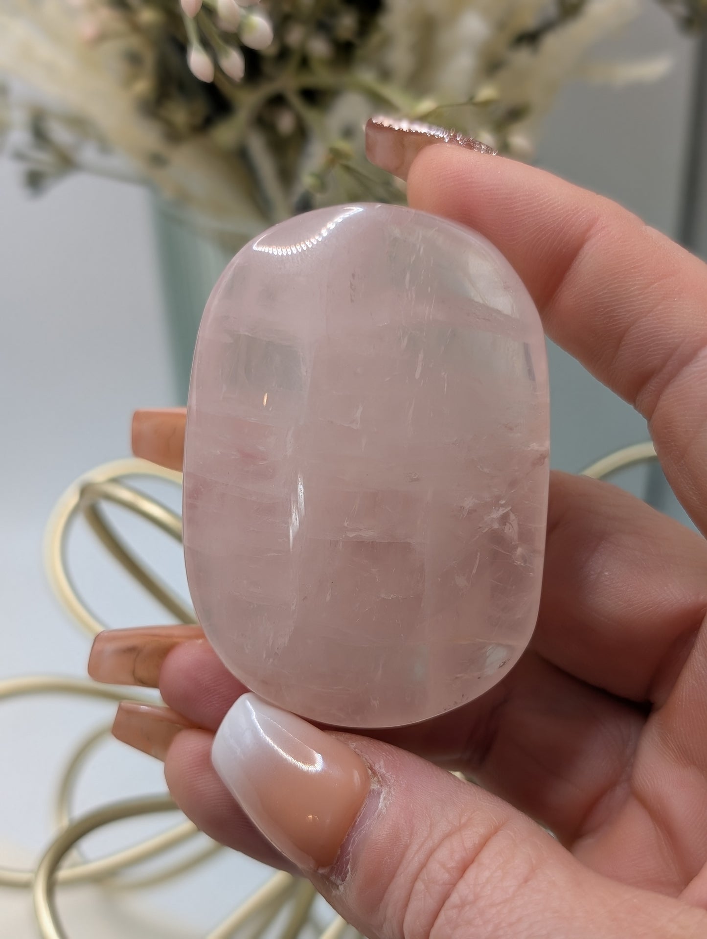 Rose Quartz Palm Stones