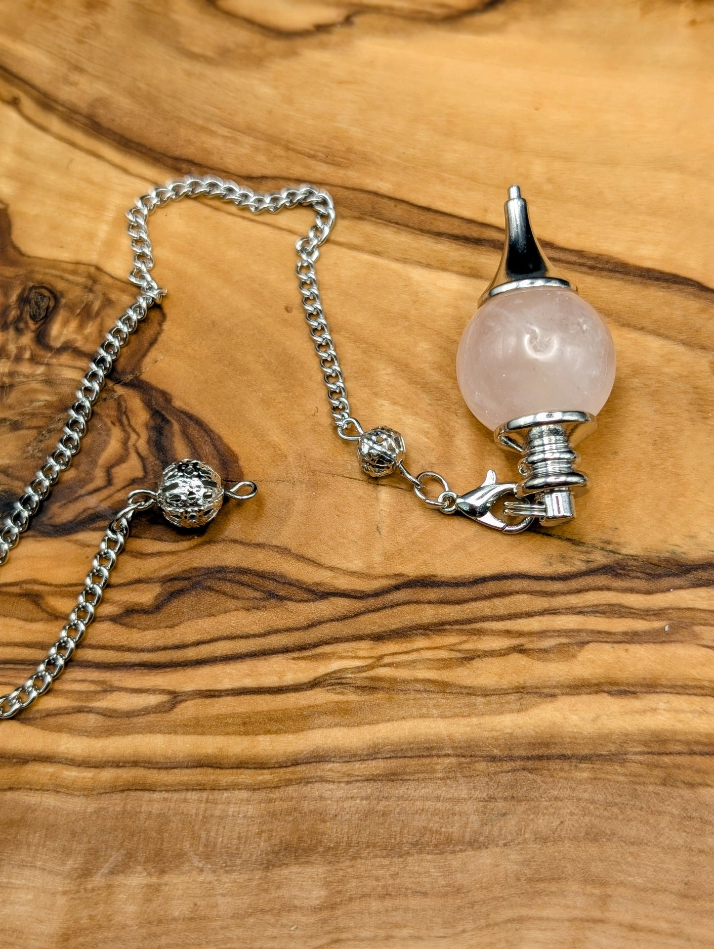Crystal Pendulums on Silver Chains