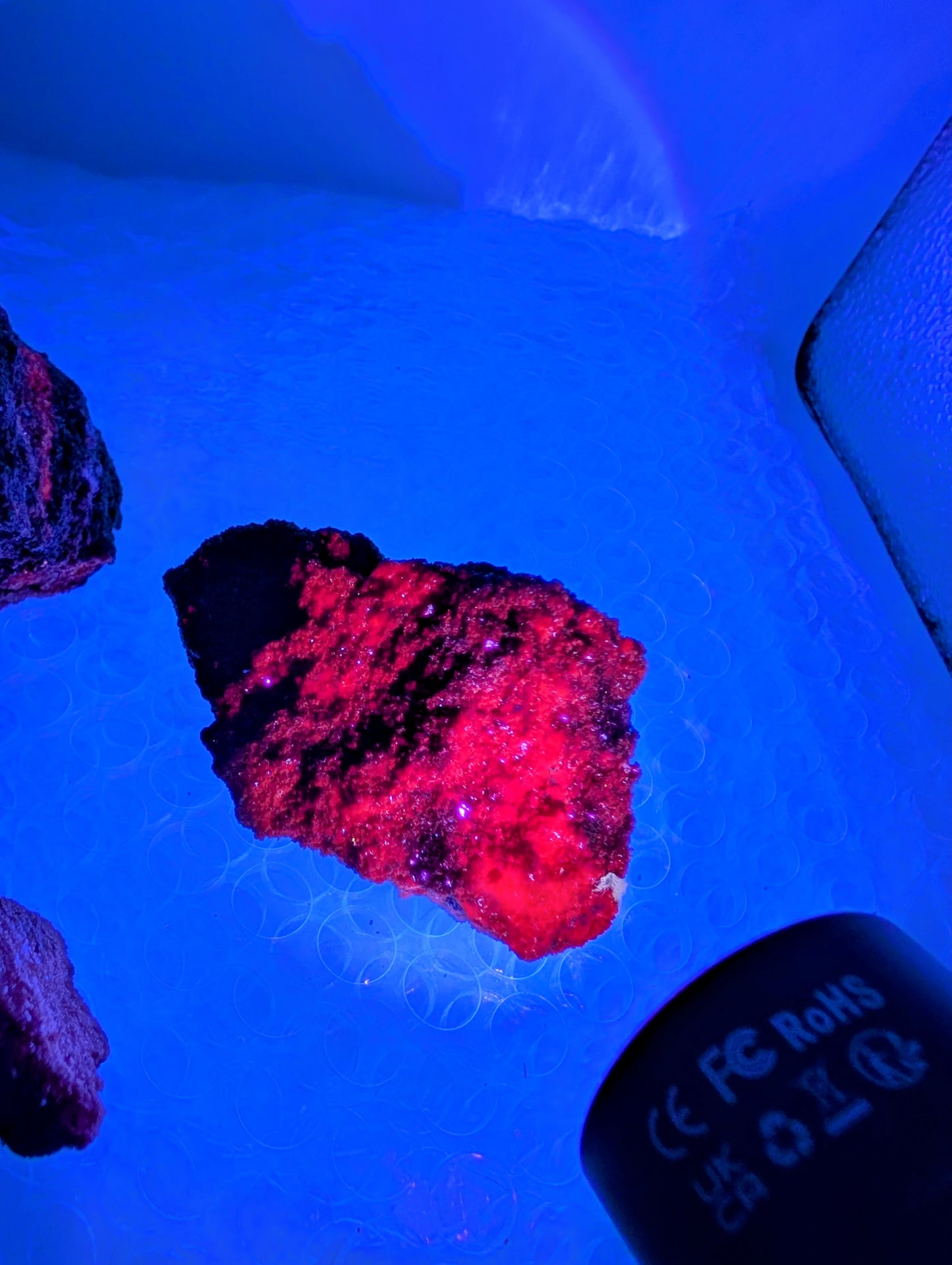Raw Ruby Specimens - Bright UV Reactions!!