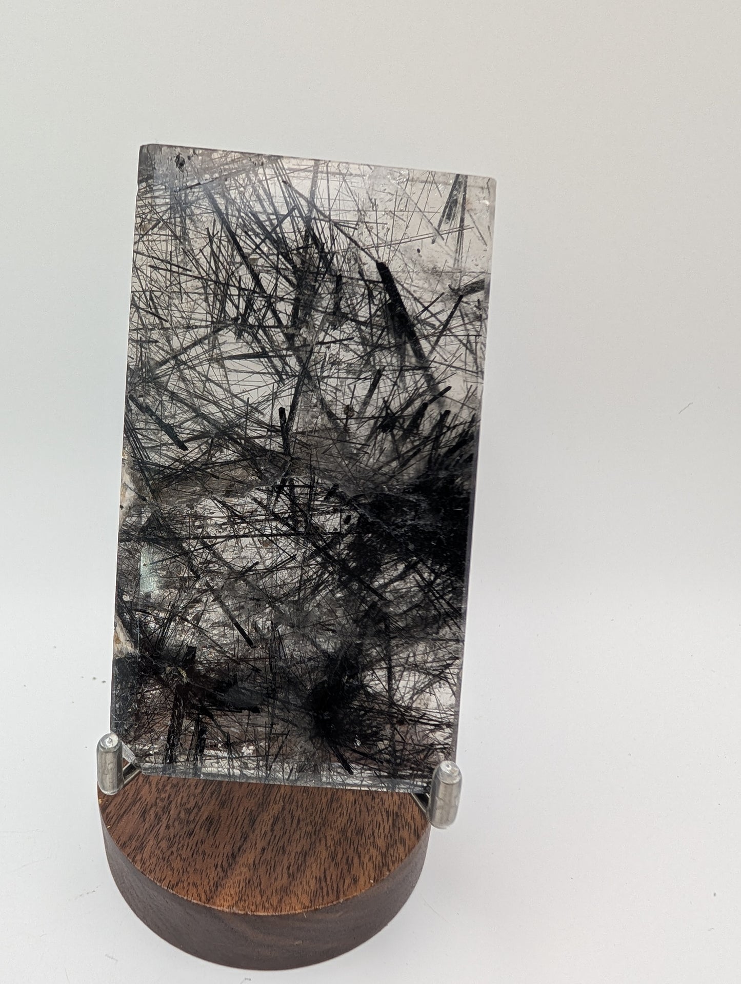 Stunning Rutilated Clear Quartz Slab with Display Stand
