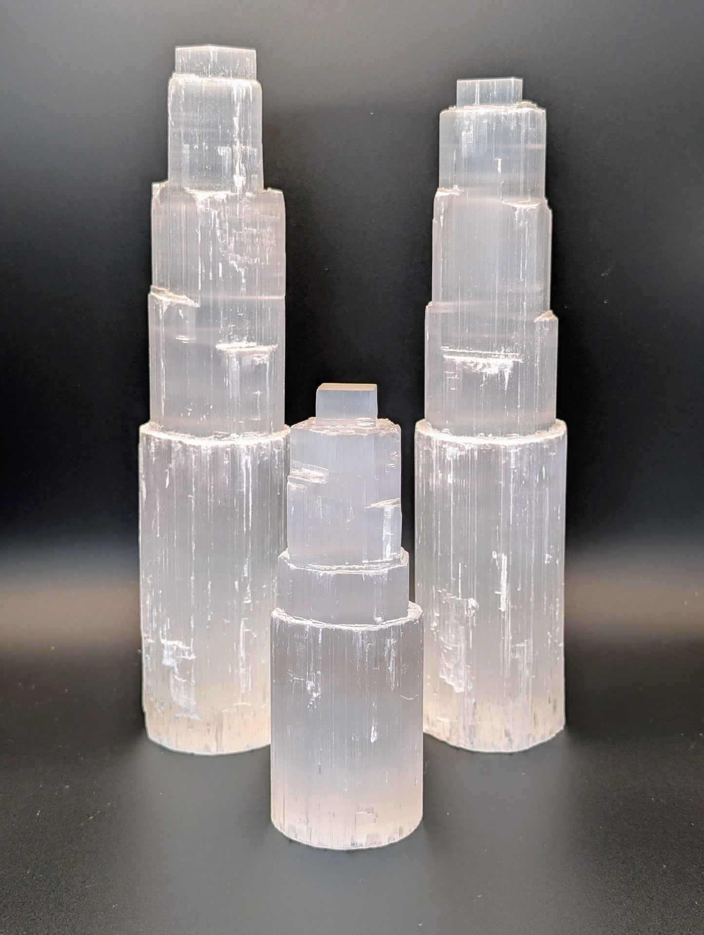Selenite Tapered Towers - Satin Spar, Gypsum Family