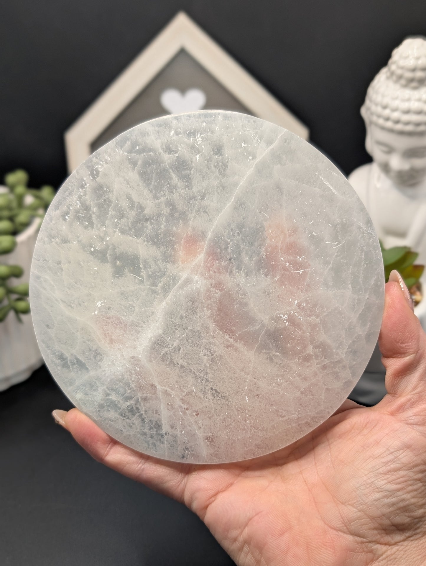 Chunky Selenite Charging Plate