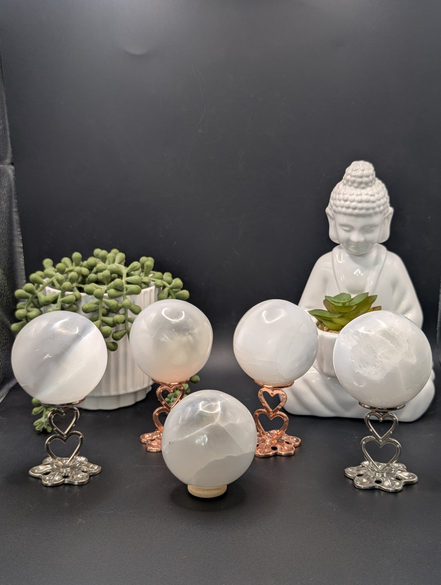 Polished Selenite Spheres