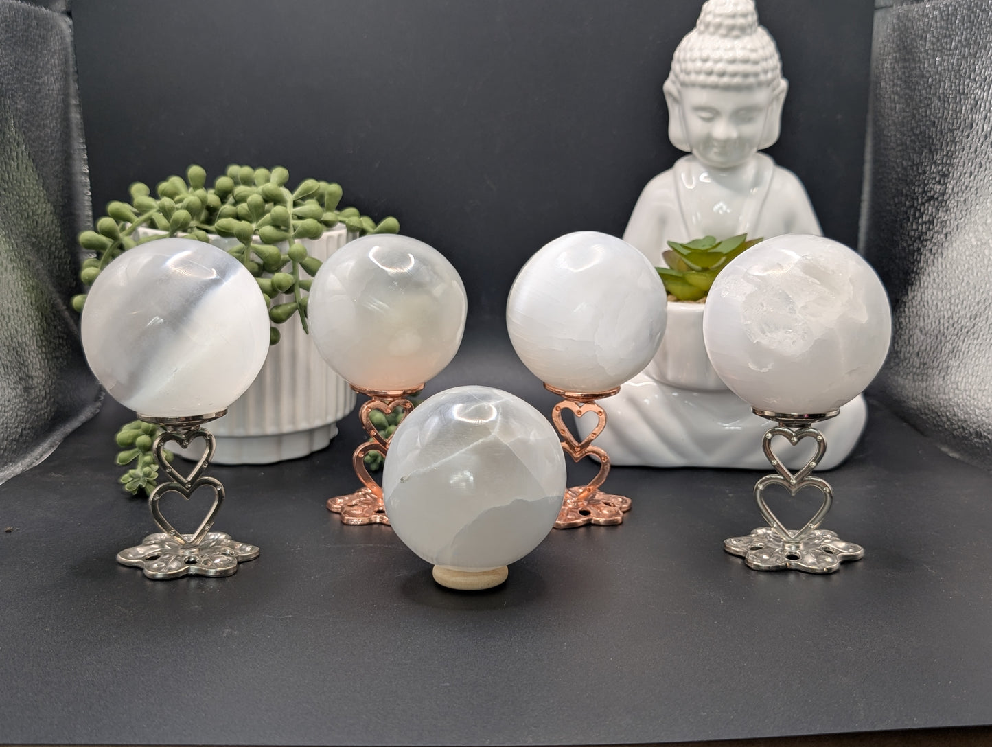 Polished Selenite Spheres