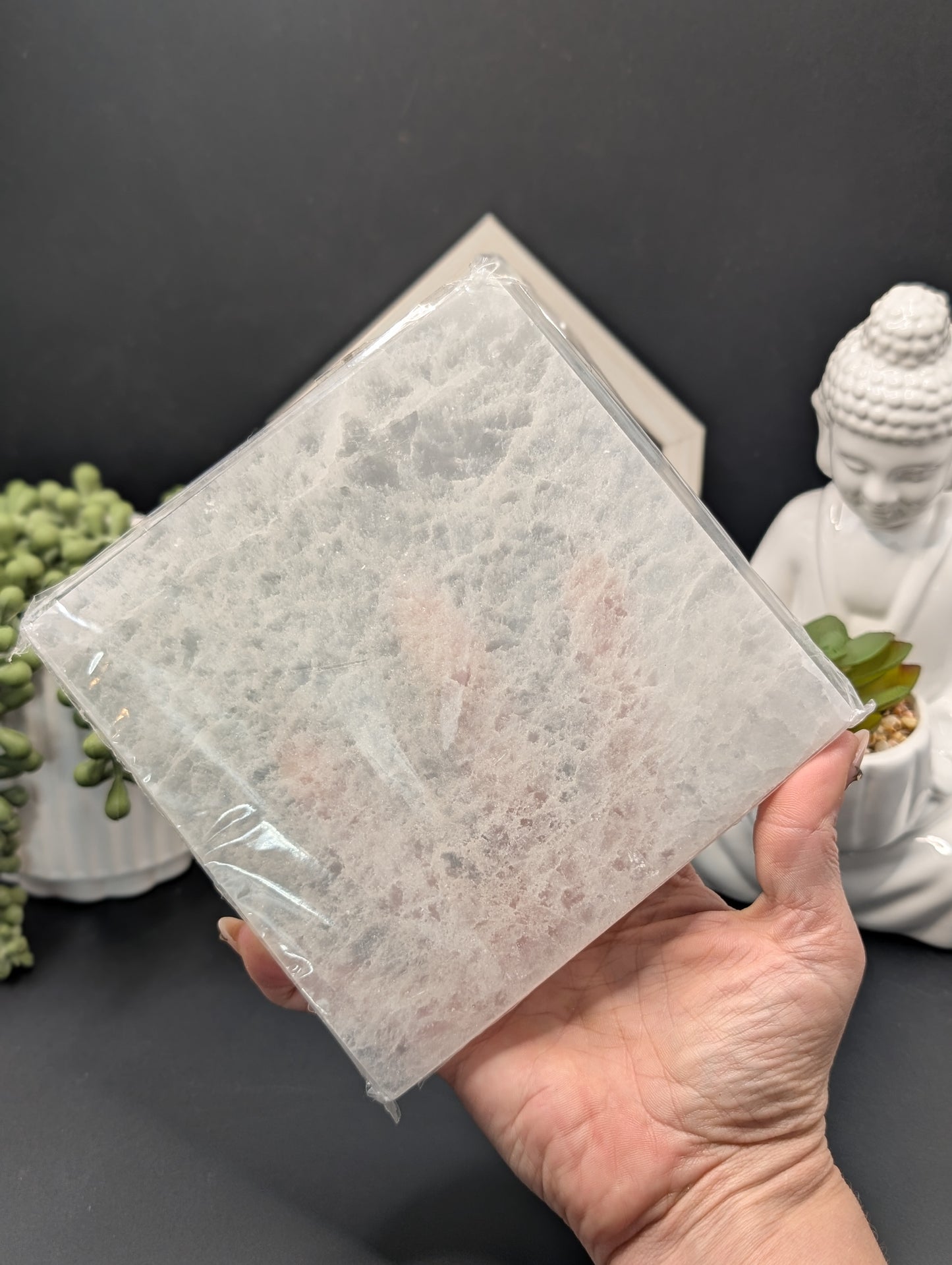 Chunky Selenite Charging Plate
