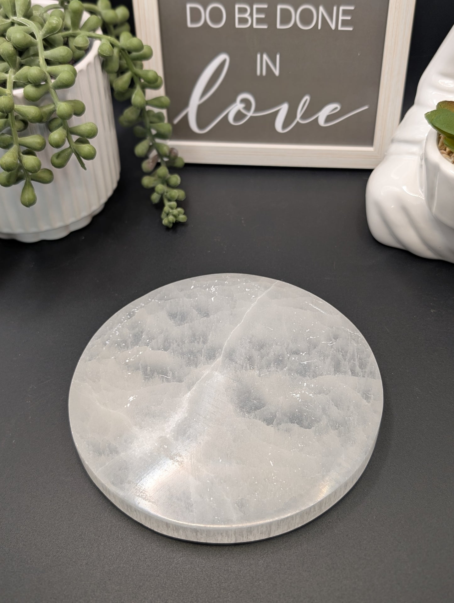 Chunky Selenite Charging Plate
