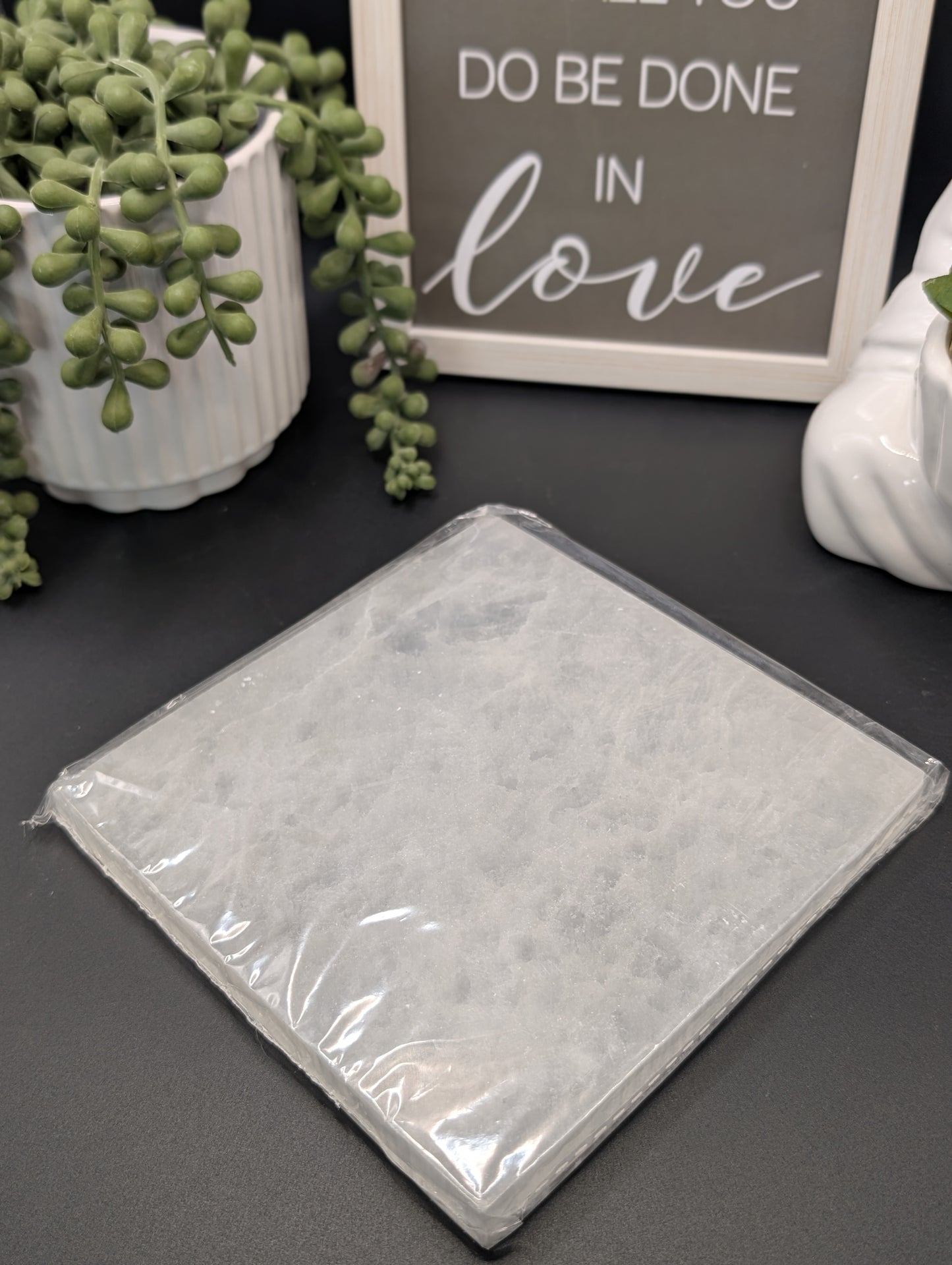 Chunky Selenite Charging Plate
