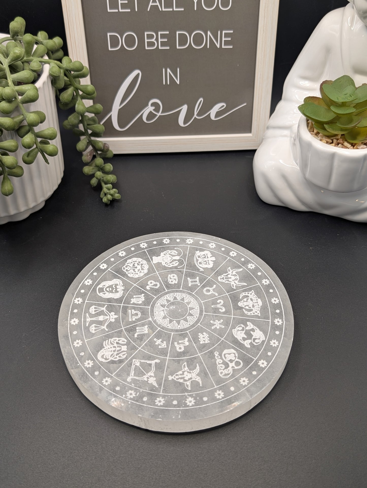 Chunky Round Selenite Charging Plates