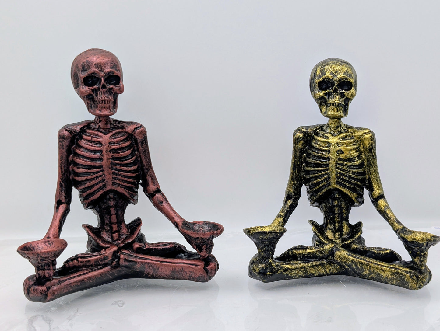 Skeleton Resin Sphere Stand in Bronze and Gold Colors - Come in Gift Boxes!