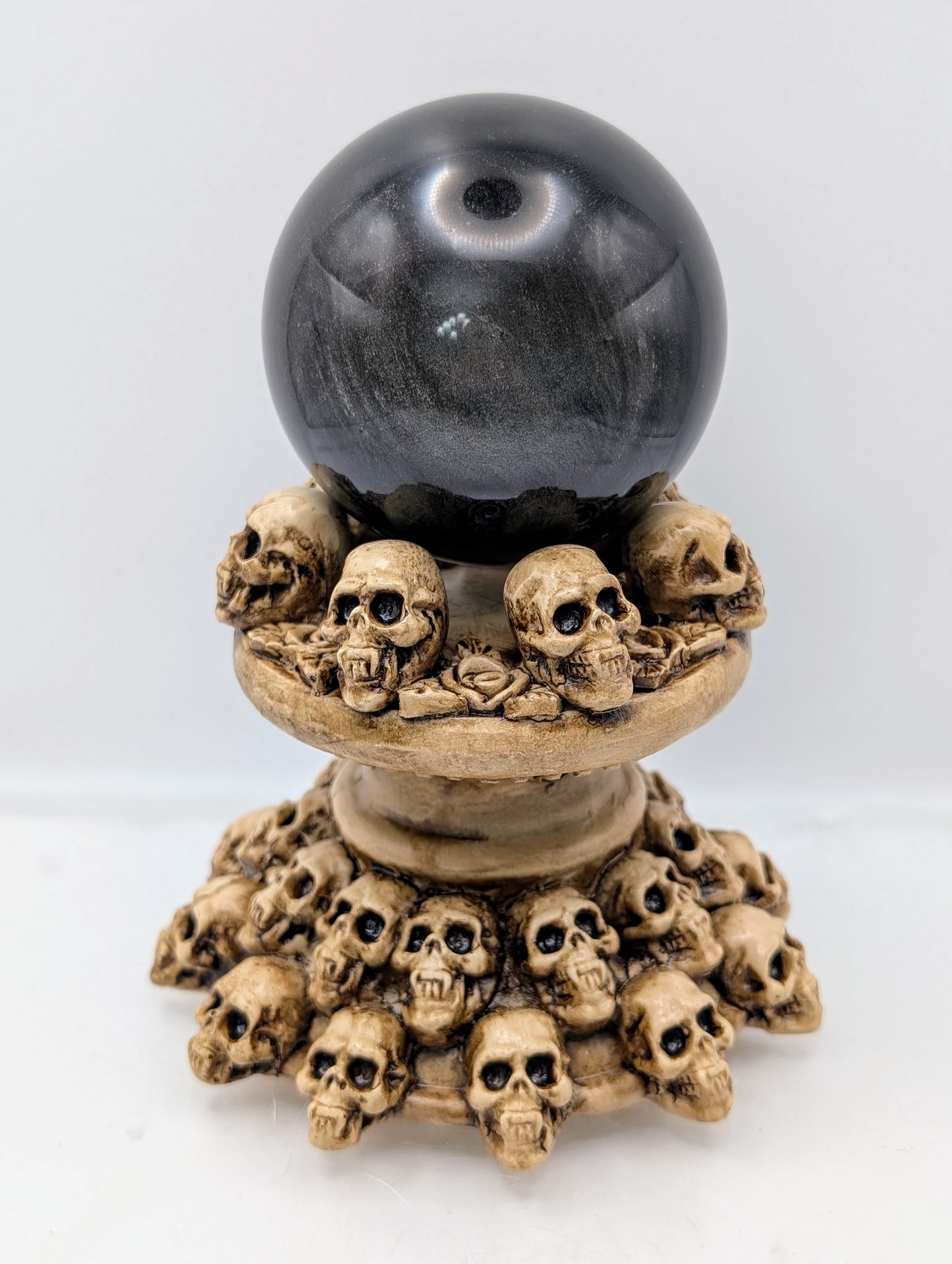 Resin Skull Sphere Stand