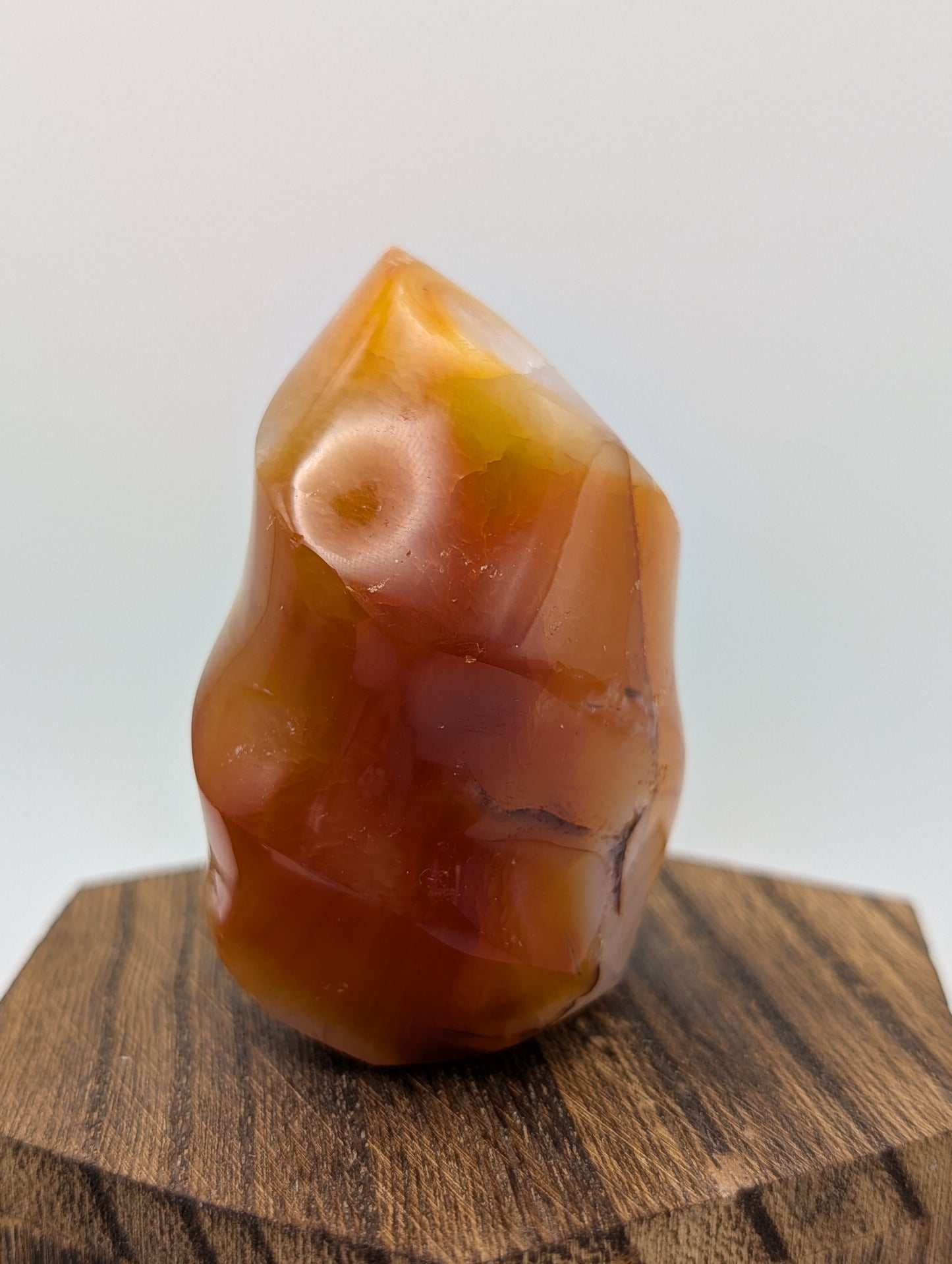 Carnelian Crystal Flames in deep reds and oranges with druzy