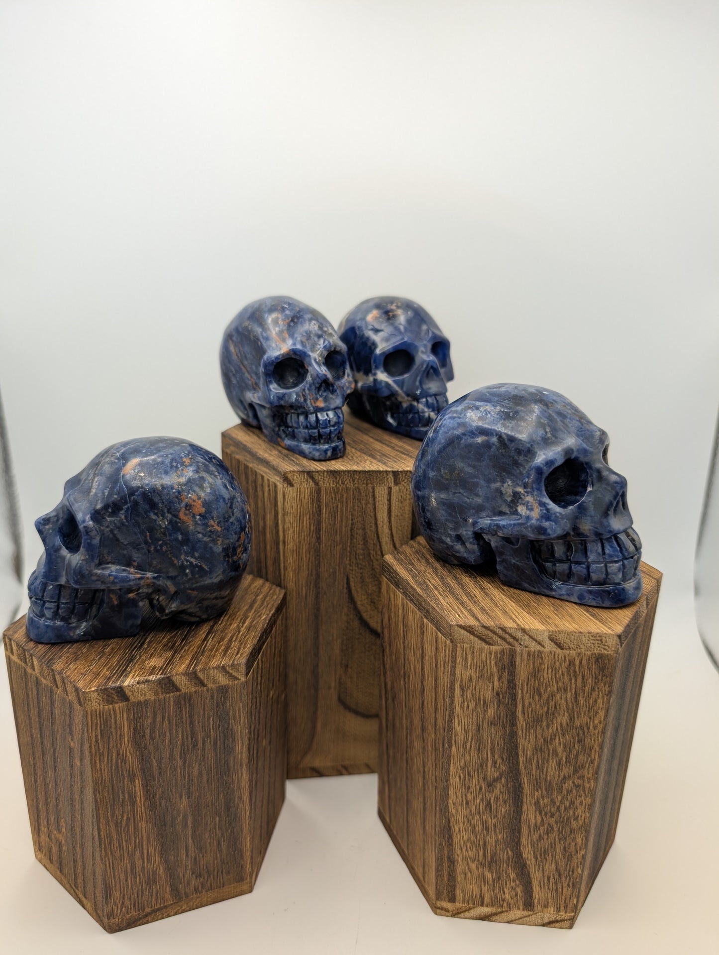 Blue Sodalite Crystal Skull Carvings