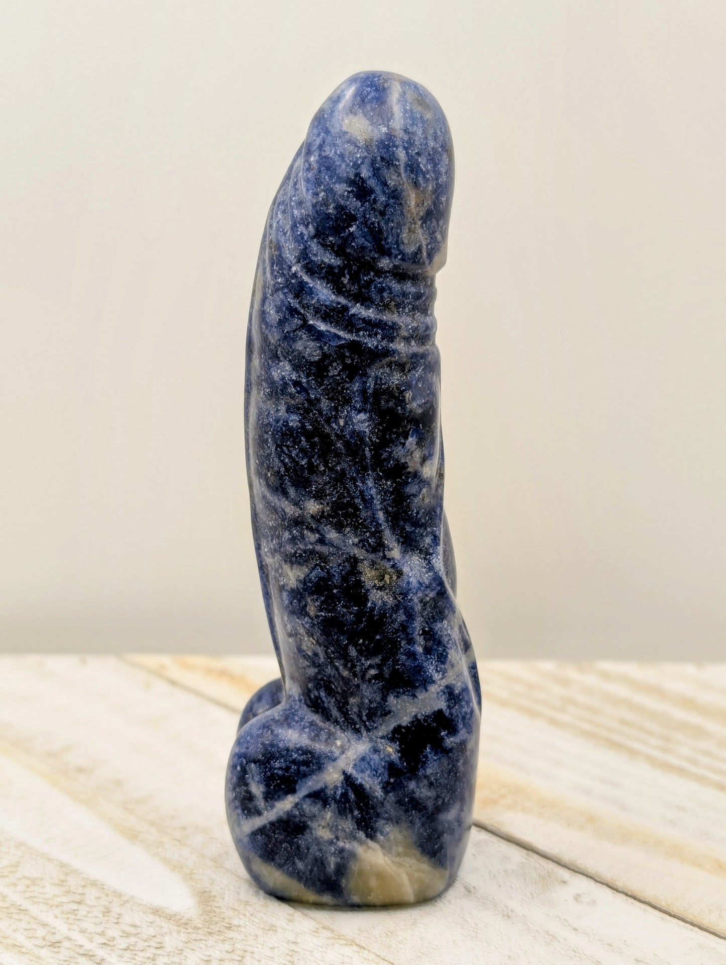Crystal Carving, Large Phallus - Men's Penis (Garden Quartz, Sodalite, Rose Quartz, Zebra Jasper)