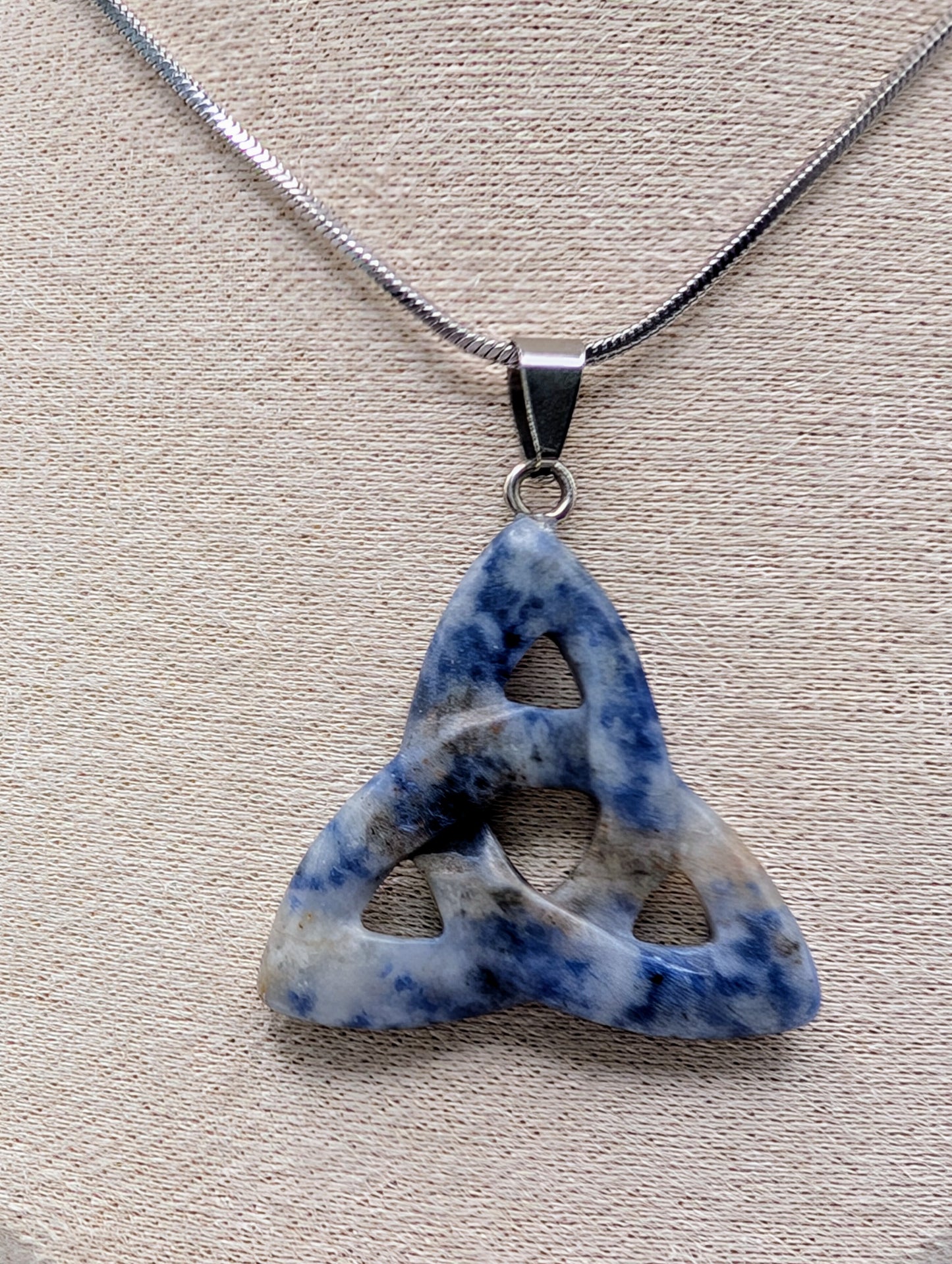 Crystal Stone - Celtic Knot Pendant Necklace