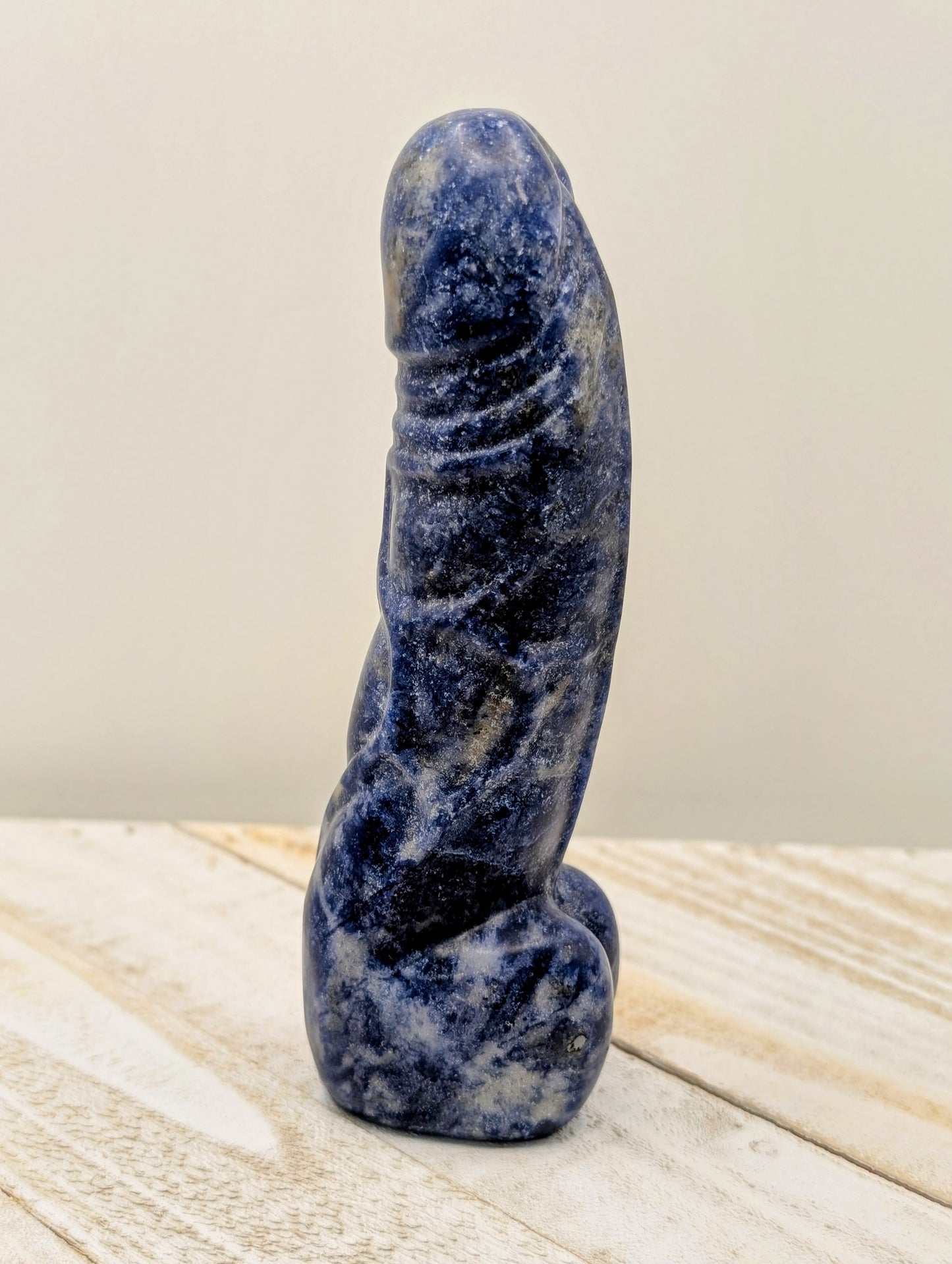 Crystal Carving, Large Phallus - Men's Penis (Garden Quartz, Sodalite, Rose Quartz, Zebra Jasper)